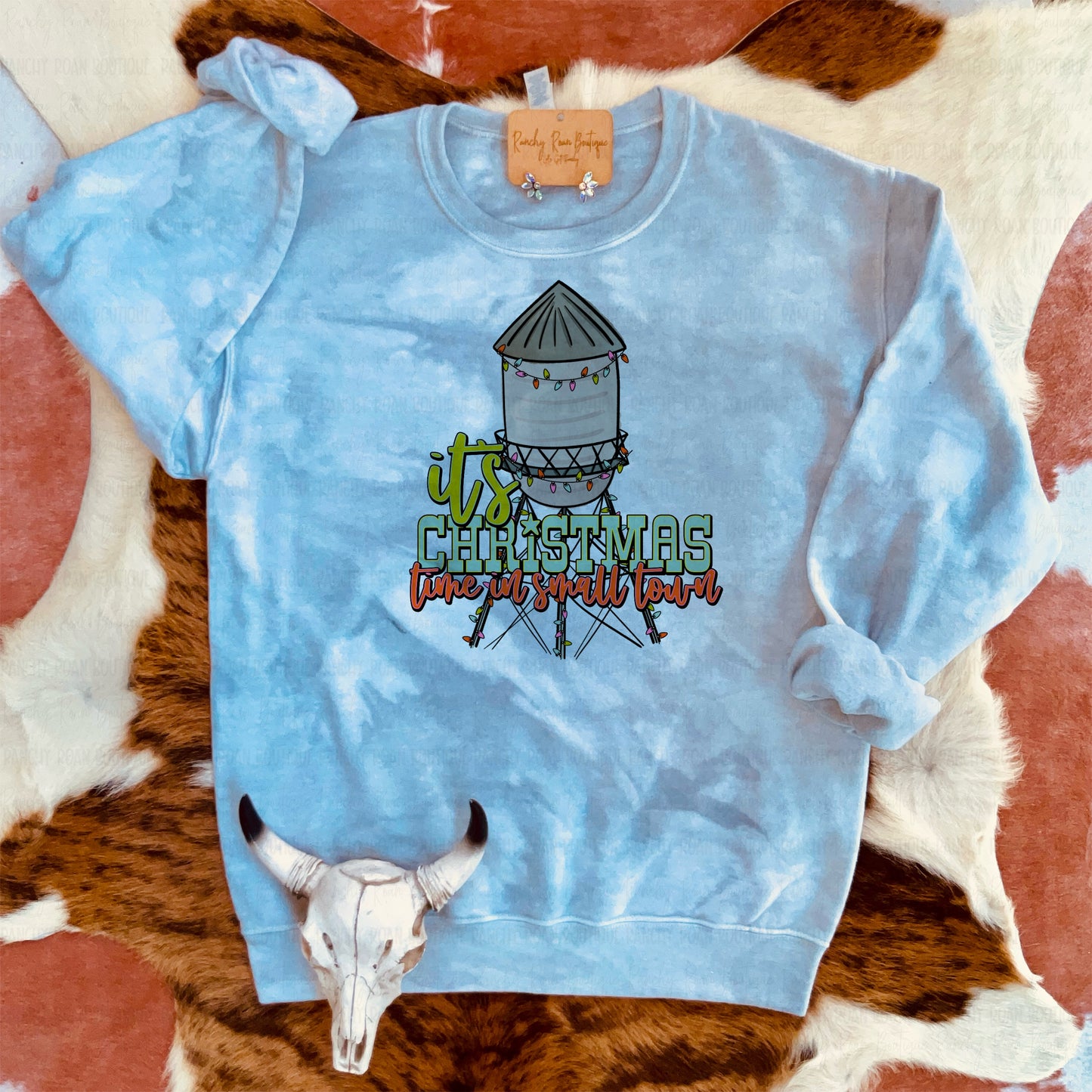 Christmas in Small Town Western Sweatshirt