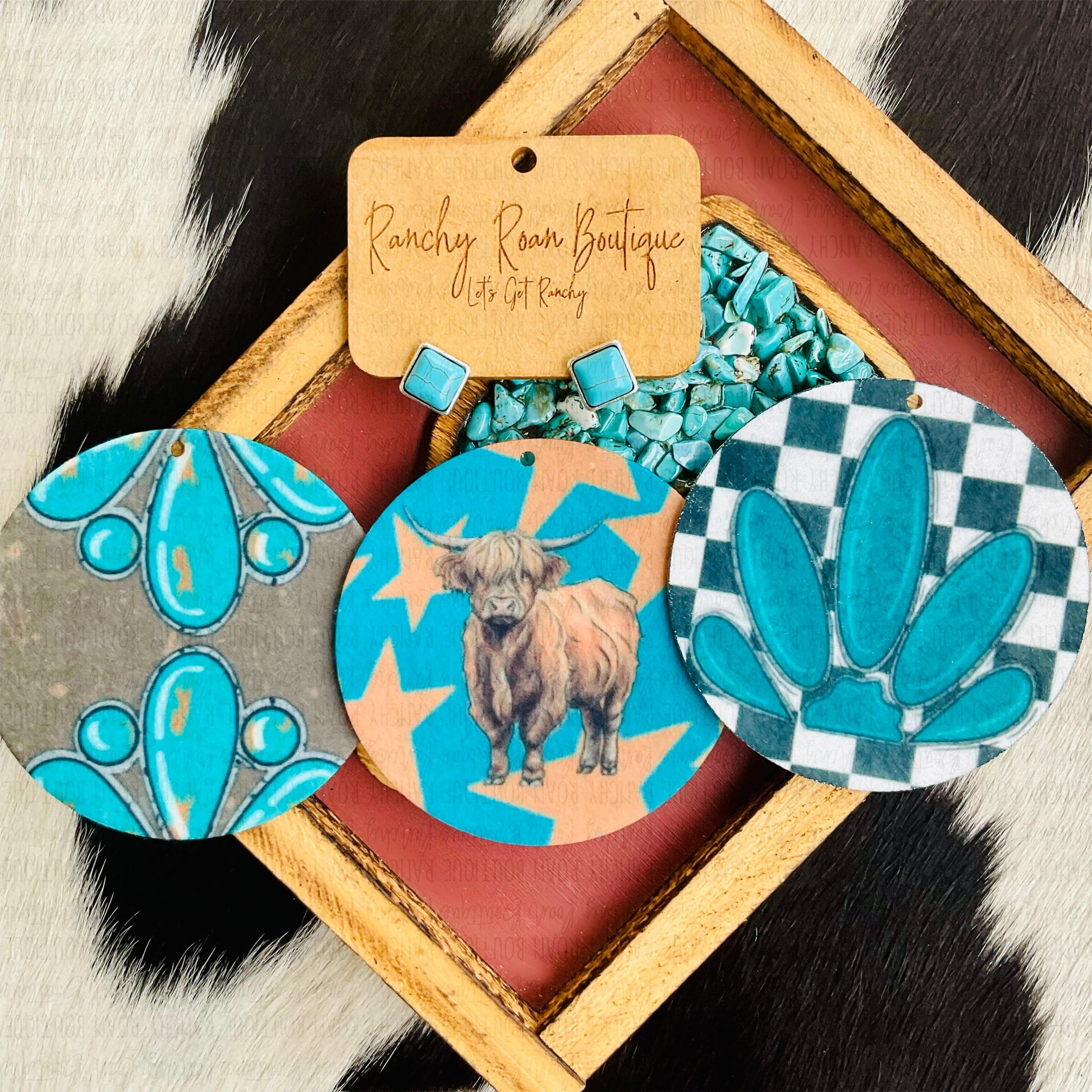 Turquoise Boho Western Car Freshies - Ranchy Roan Boutique 