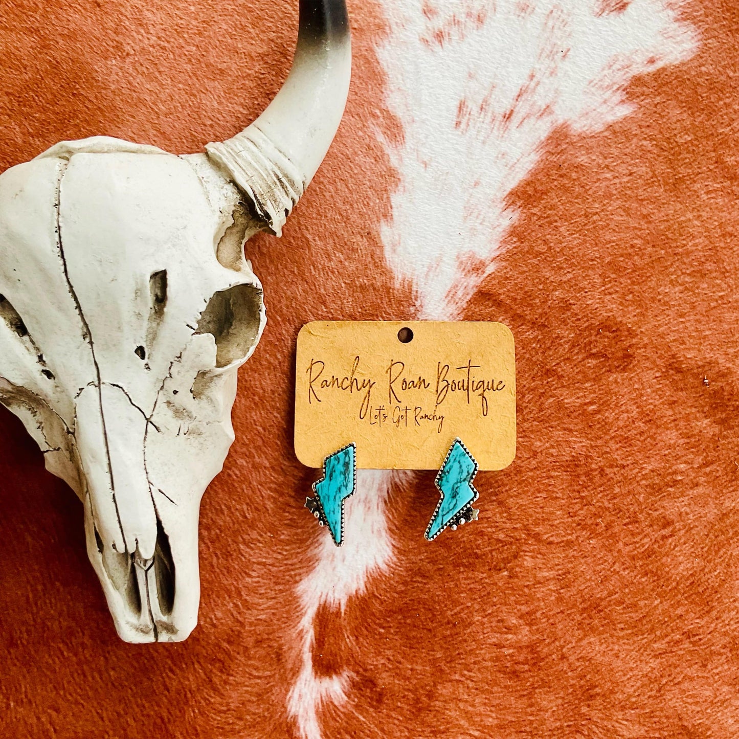 Neon Lightning Bolt Western Earrings - Ranchy Roan Boutique 