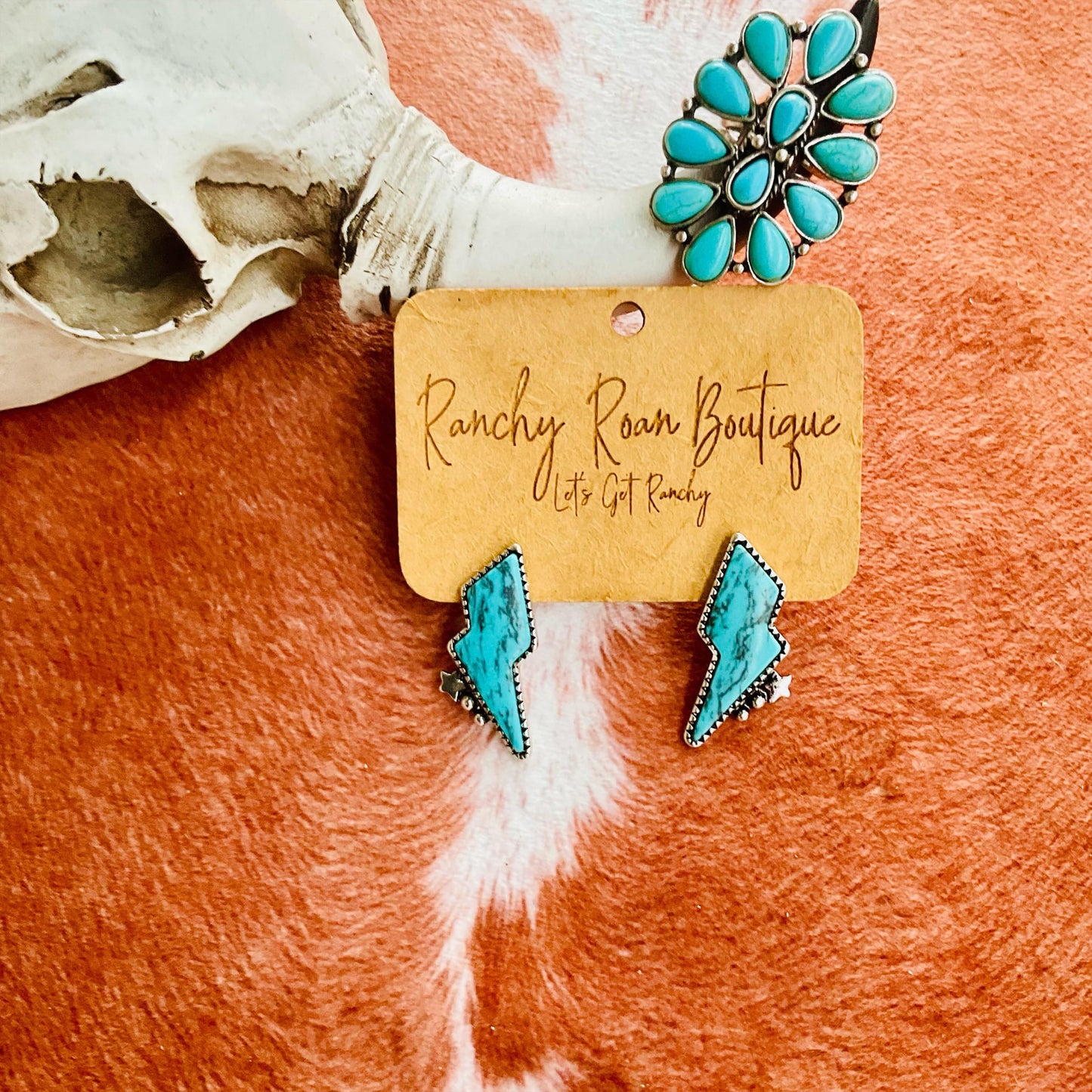 Neon Lightning Bolt Western Earrings - Ranchy Roan Boutique 