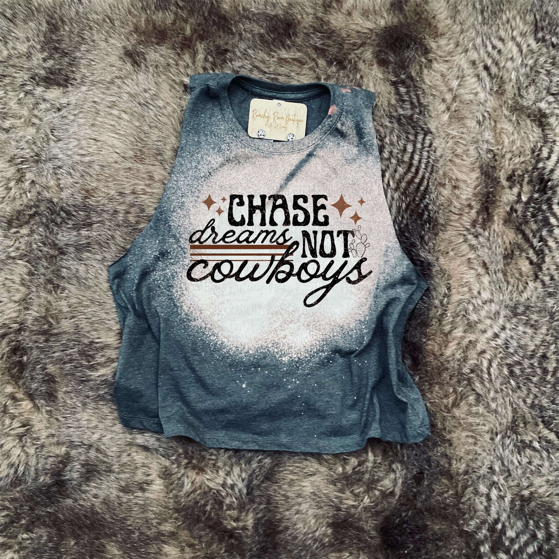 Chase Dreams Not Cowboys Crop - Ranchy Roan Boutique 