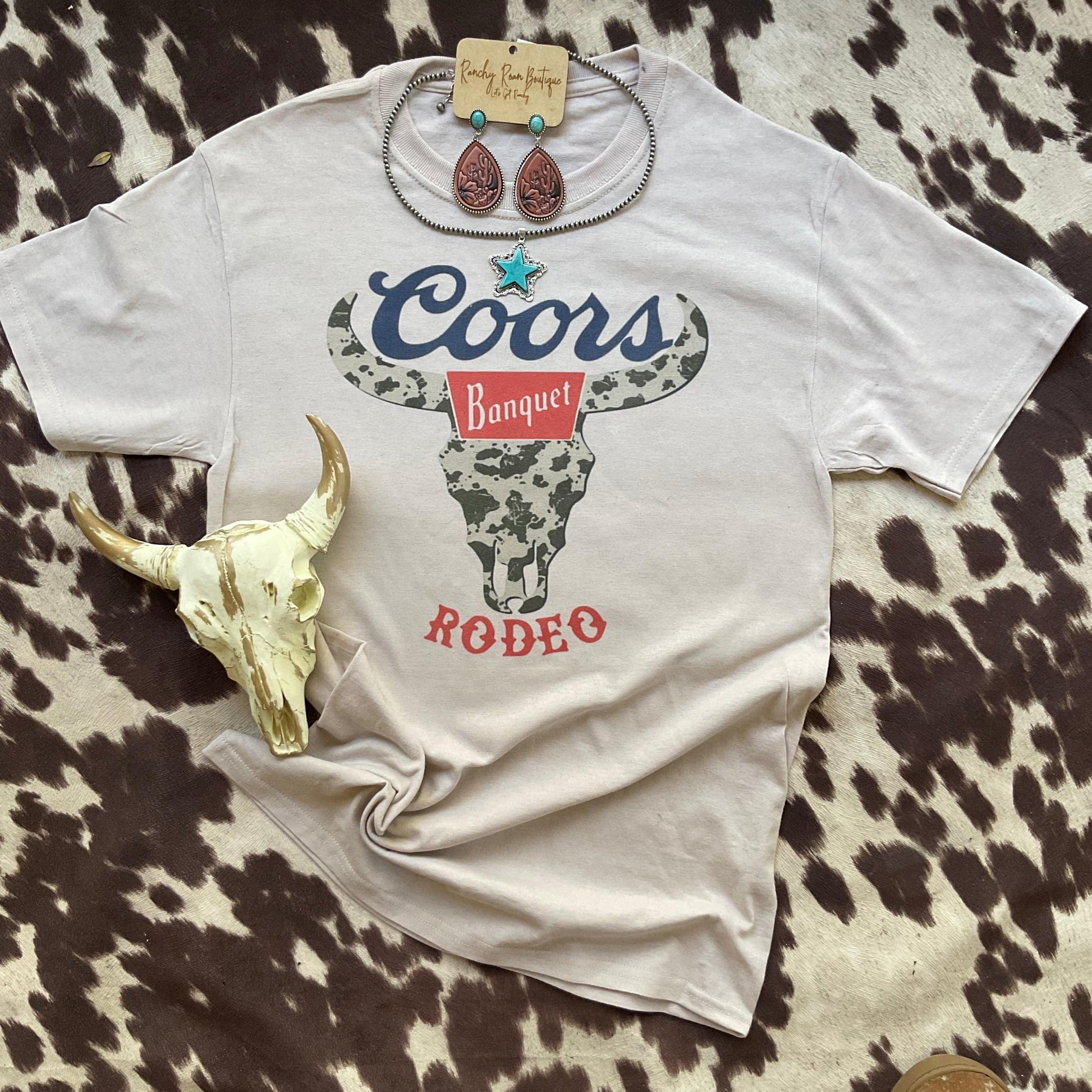 Cow Coors Tee - Ranchy Roan Boutique 