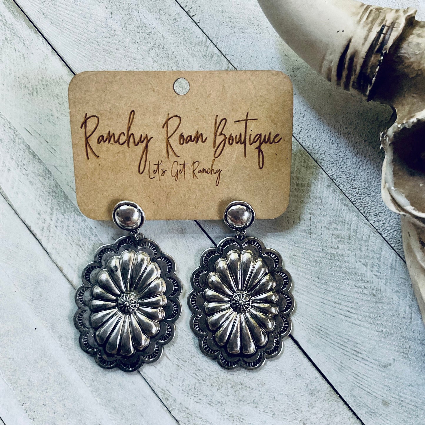 Concho Stud Western Earrings - Ranchy Roan Boutique 