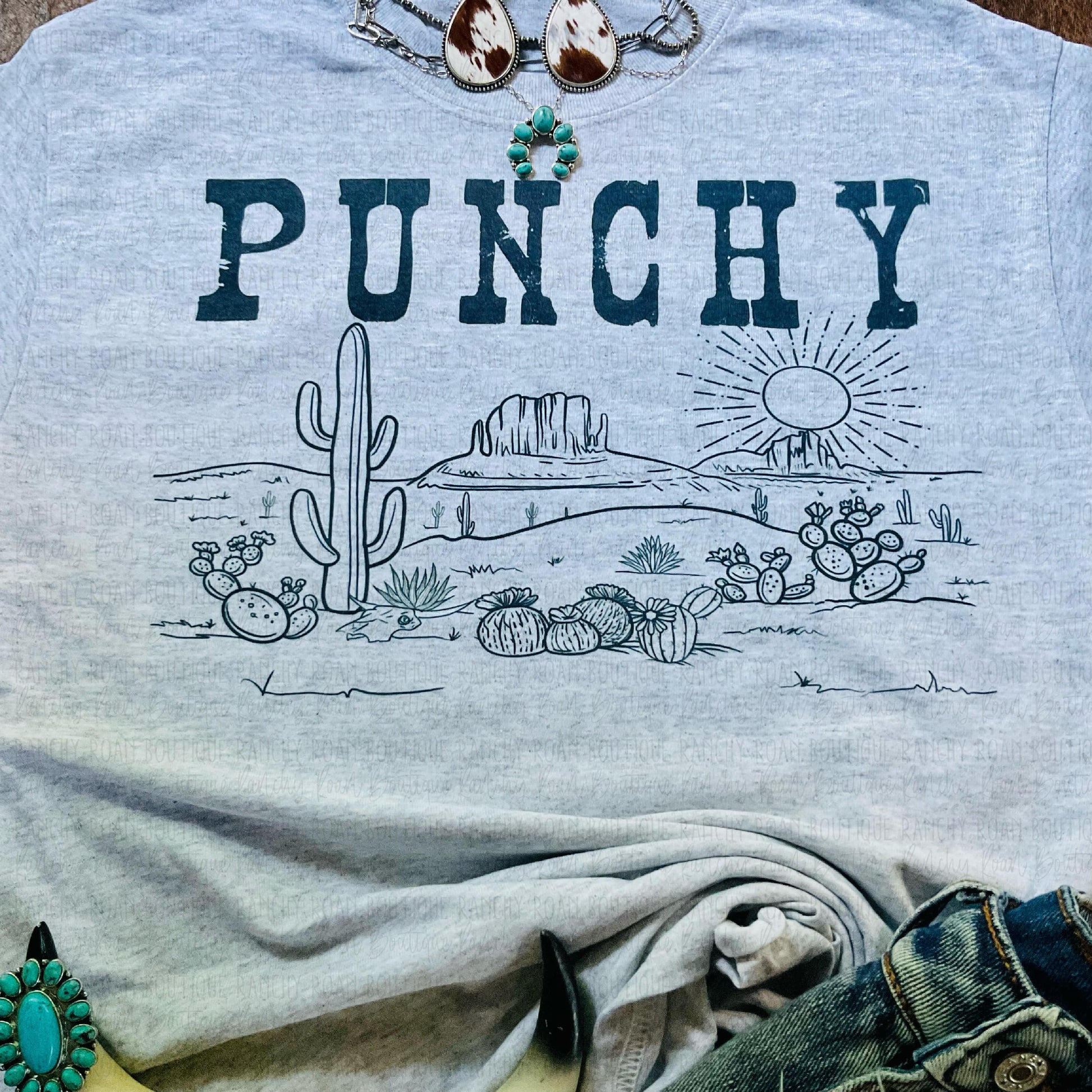 Punchy Desert Tee - Ranchy Roan Boutique 