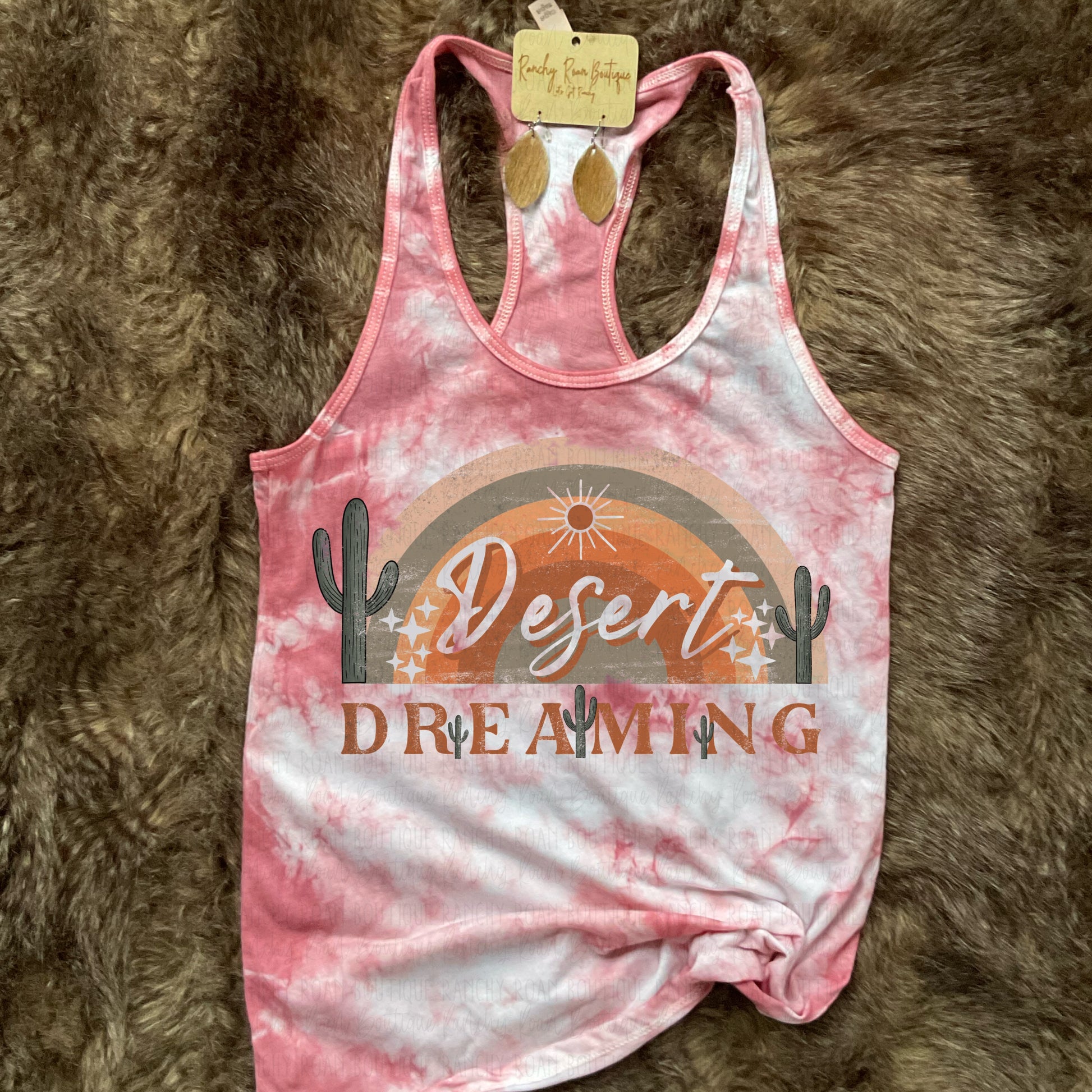 Desert Dreaming Dyed Racerback Tank - Ranchy Roan Boutique 