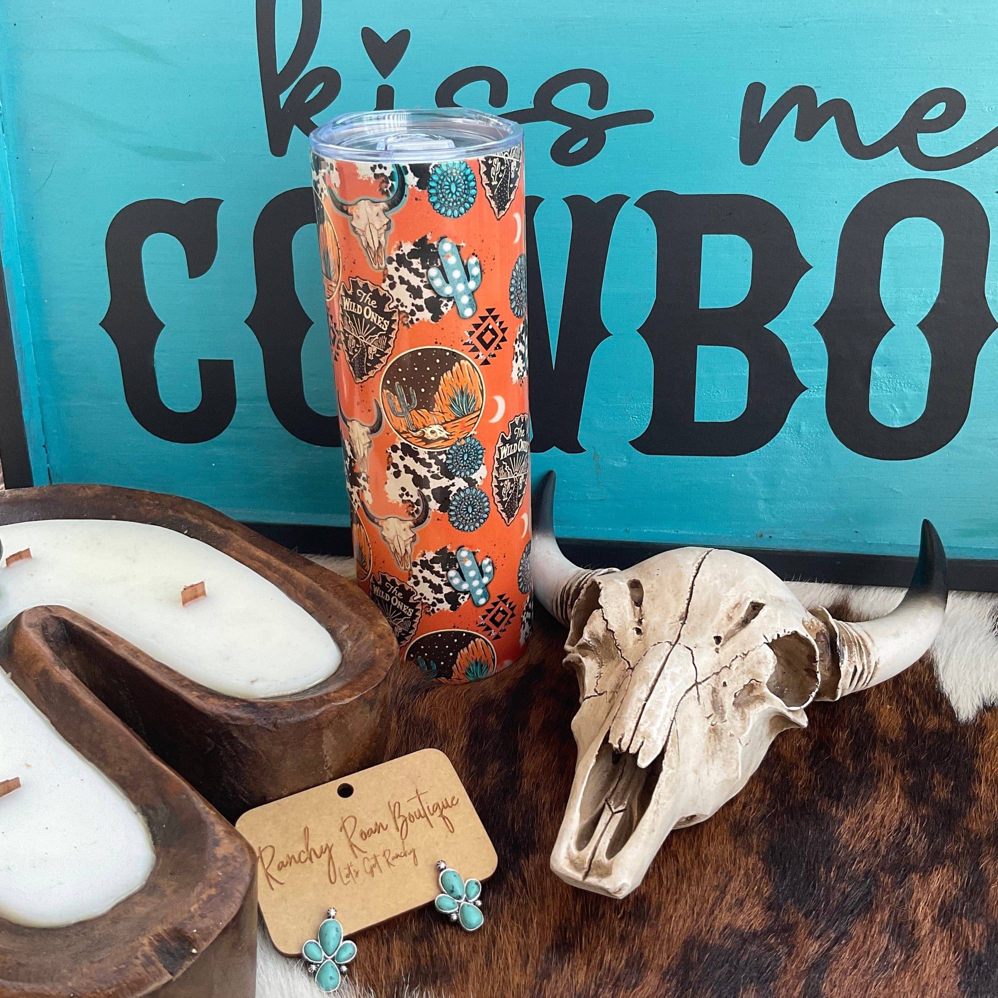 Wild One Desert Western Shimmer 20oz Skinny Tumbler - Ranchy Roan Boutique 