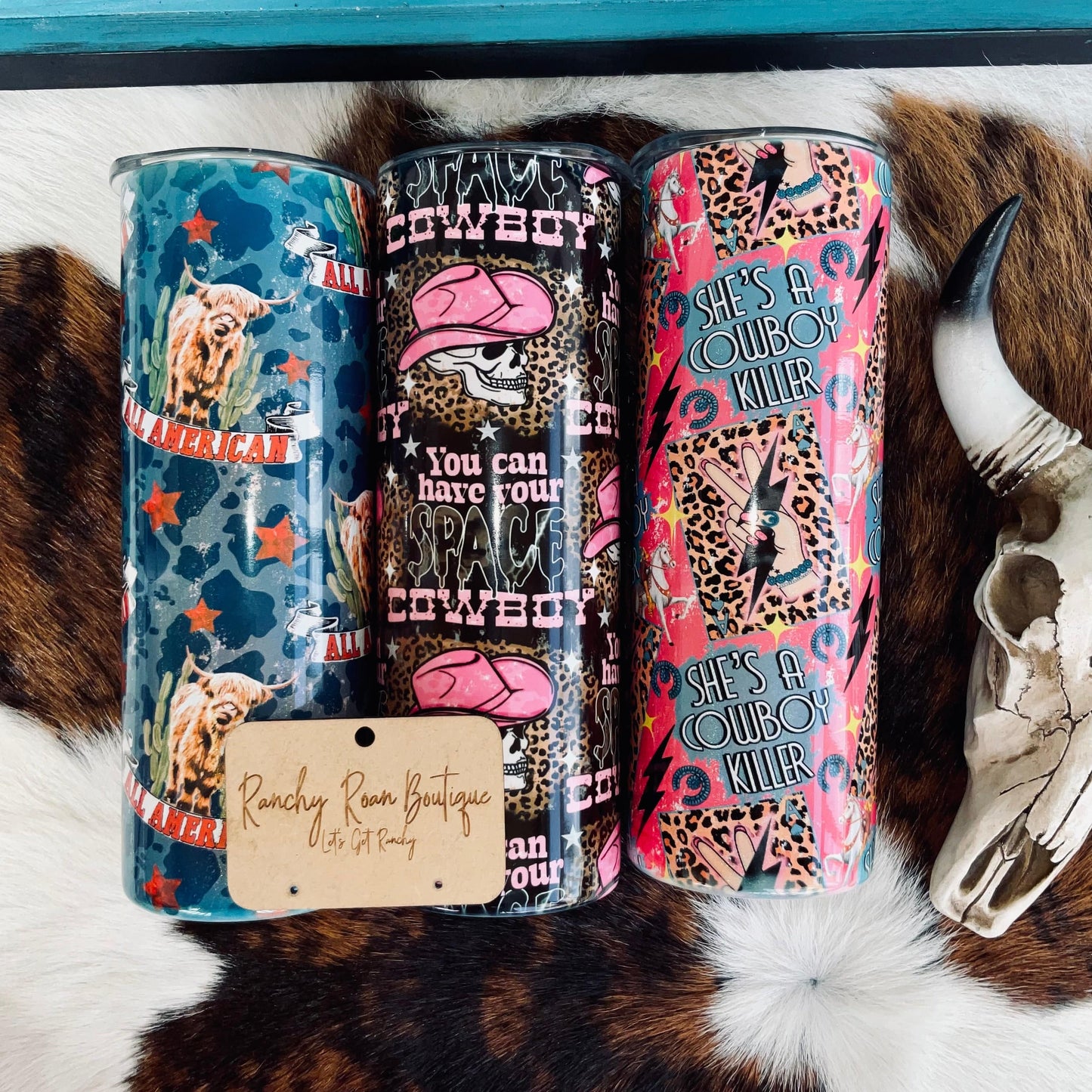 You Can Have Your Space Cowboy 20oz Skinny Tumbler - Ranchy Roan Boutique 