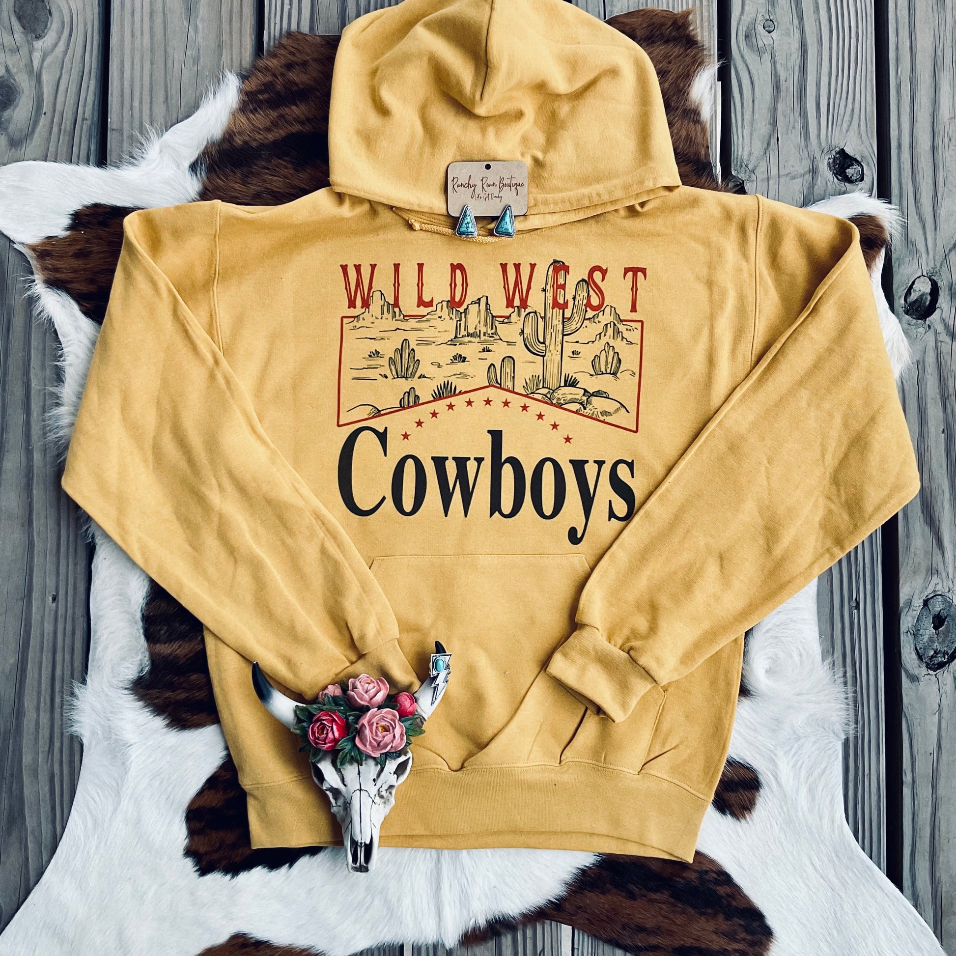 Wild West Cowboy Hoodie - Ranchy Roan Boutique 