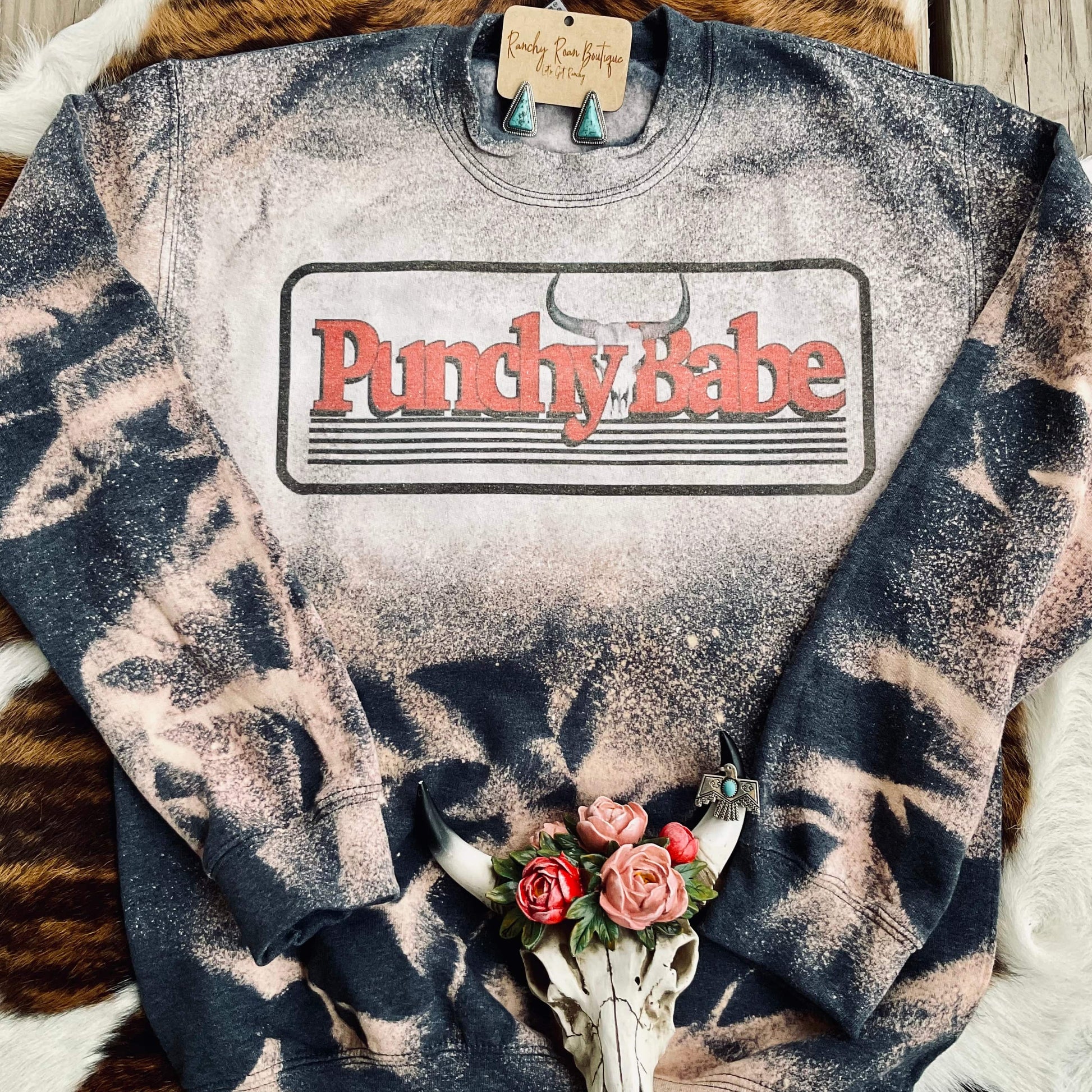 Punchy Babe Sweatshirt - Ranchy Roan Boutique 