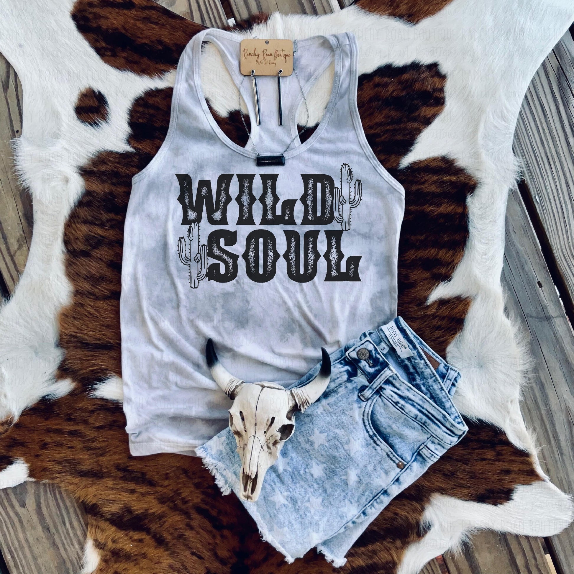 Wild Soul Western Racerback Tank - Ranchy Roan Boutique 