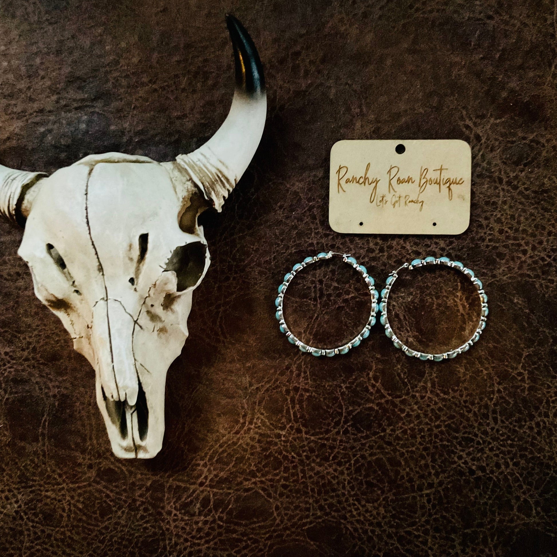 2″ Navajo Style Texture Hoop Earrings - Ranchy Roan Boutique 