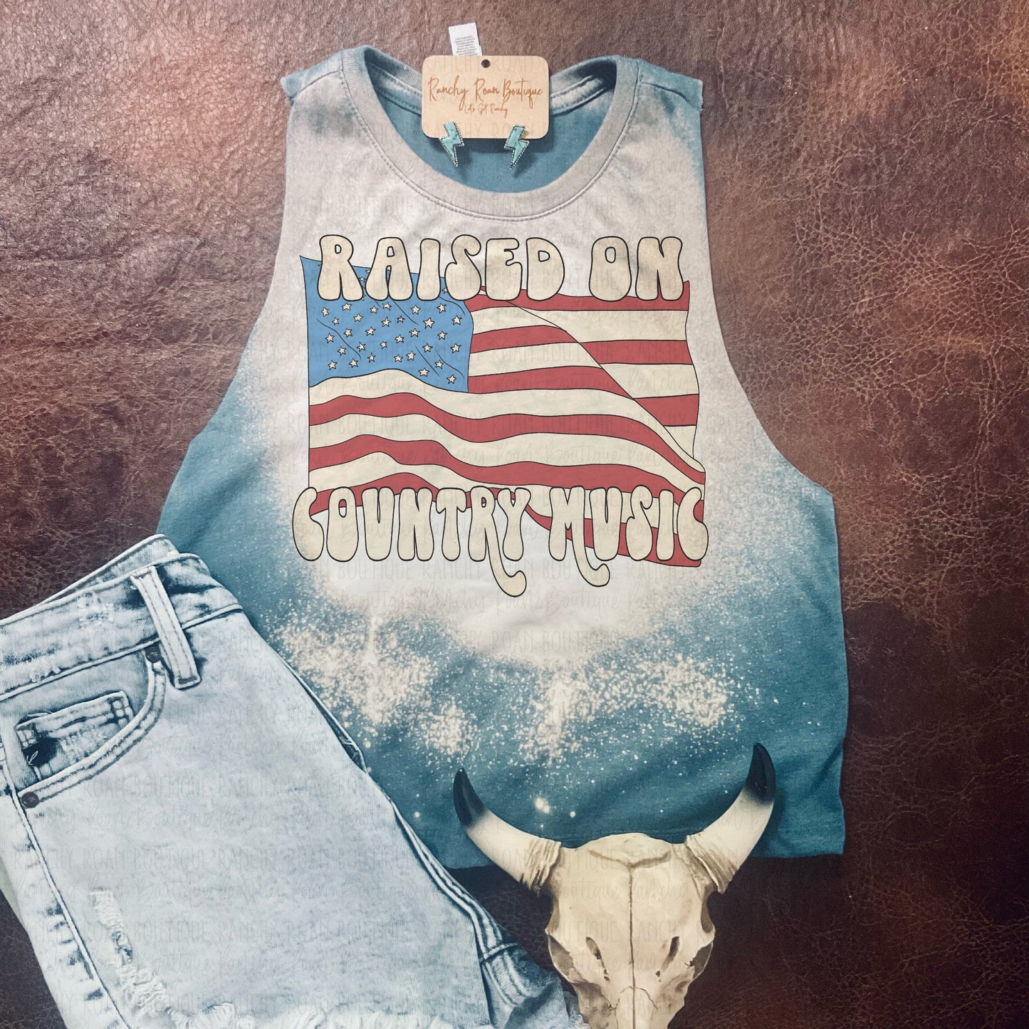 Raised on Country Music Crop - Ranchy Roan Boutique 