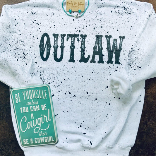 Outlaw Distressed Sweatshirt.