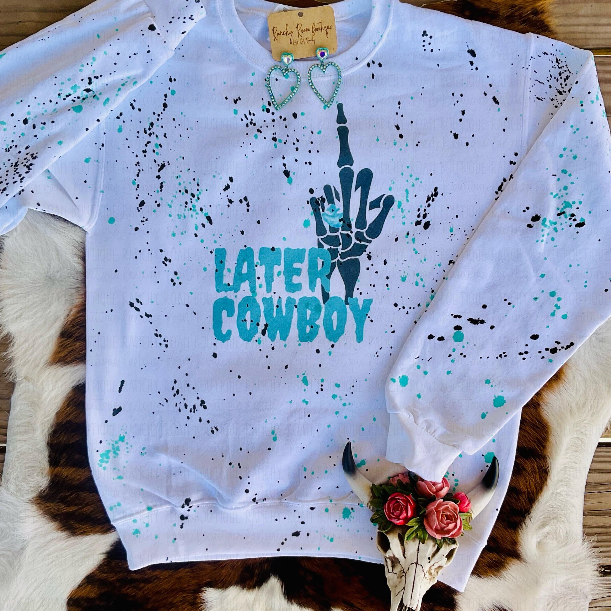 Later Cowboy Sweatshirt - Ranchy Roan Boutique 