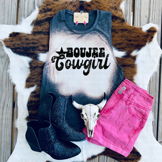 Boujee Cowgirl Western Festival Muscle Tank - Ranchy Roan Boutique 