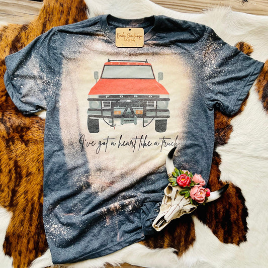 Heart Like a Truck Western Tee - Ranchy Roan Boutique 