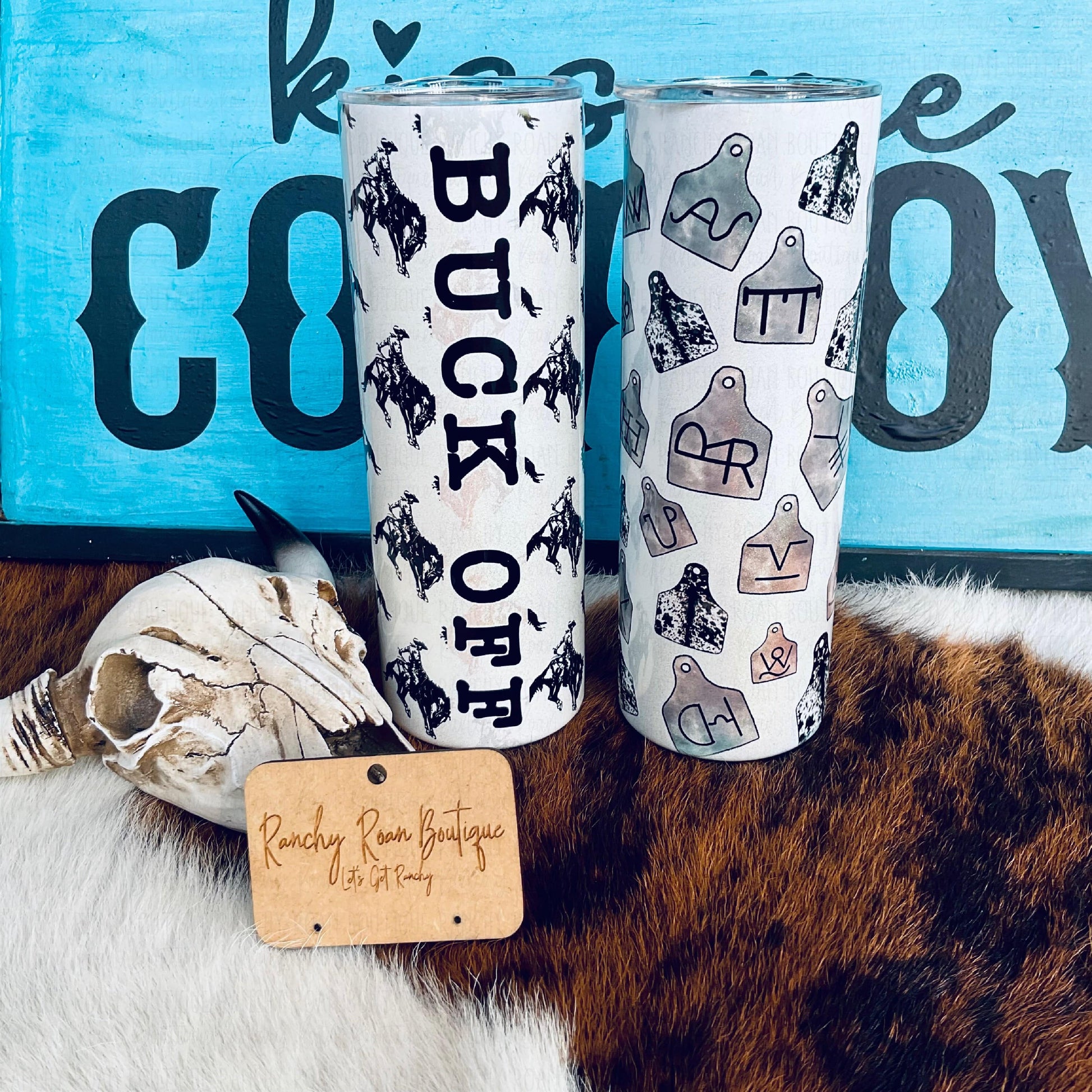 Buck off Bronc Rodeo 20oz Skinny Tumbler - Ranchy Roan Boutique 