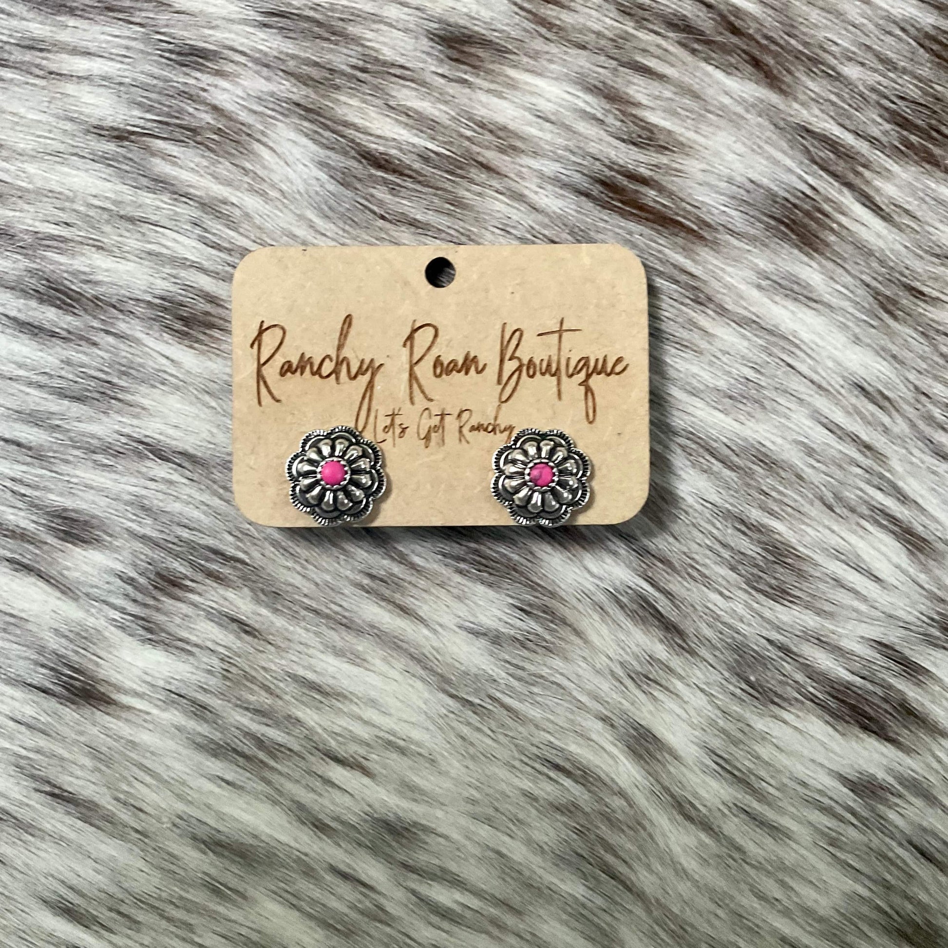 Concho Stud Western Boho Earrings - Ranchy Roan Boutique 