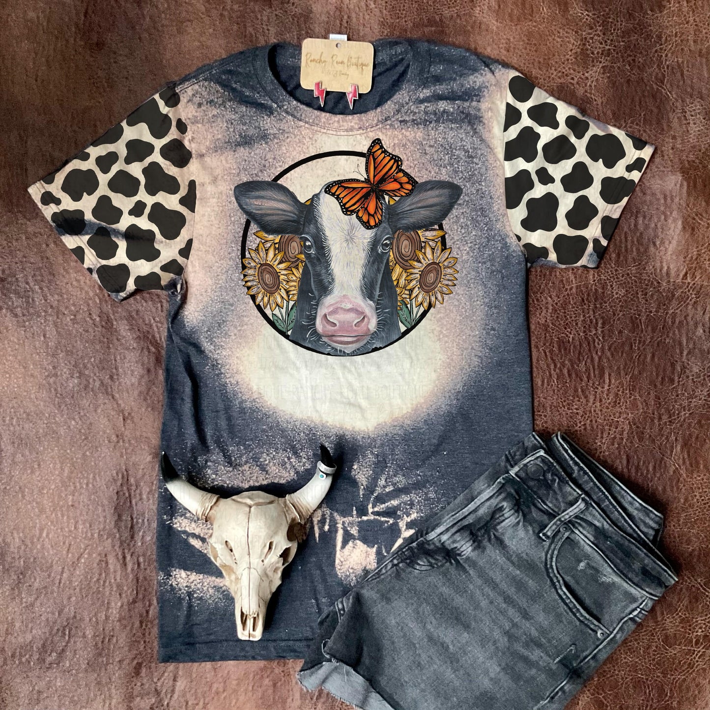 Moo Cow Tee - Ranchy Roan Boutique 