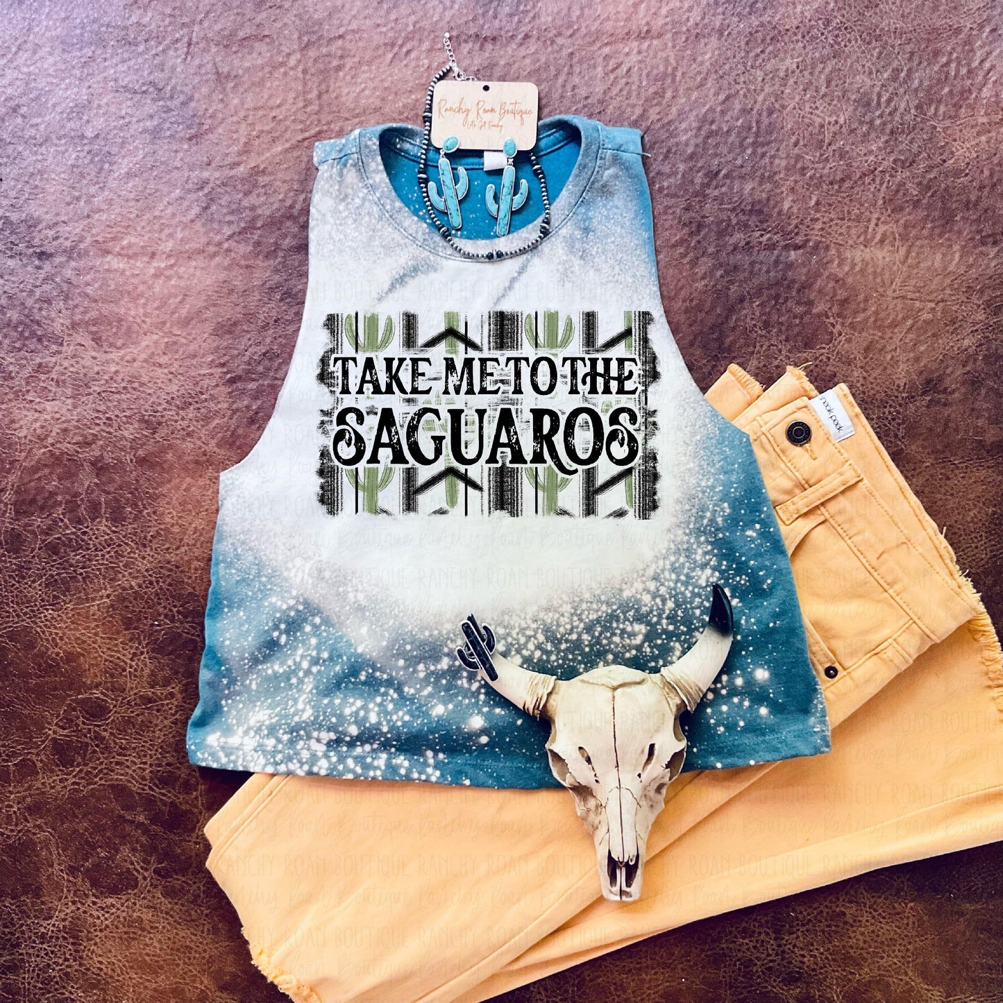 Take Me to the Saguaros Crop - Ranchy Roan Boutique 