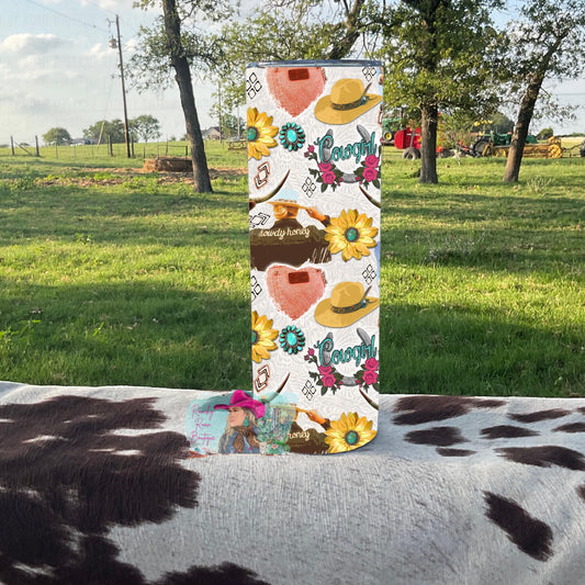 Howdy Honey Cowgirl  20oz Skinny Tumbler - Ranchy Roan Boutique 