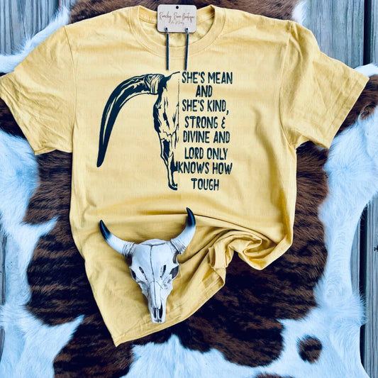 She’s Mean and She’s Kind Tee - Ranchy Roan Boutique 