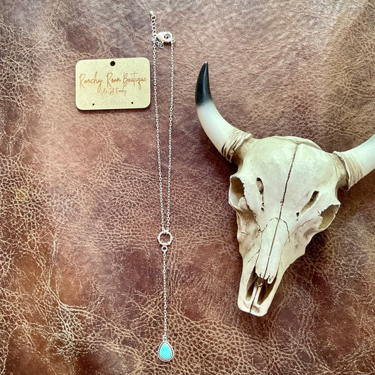 Turquoise Pendant Choker - Ranchy Roan Boutique 