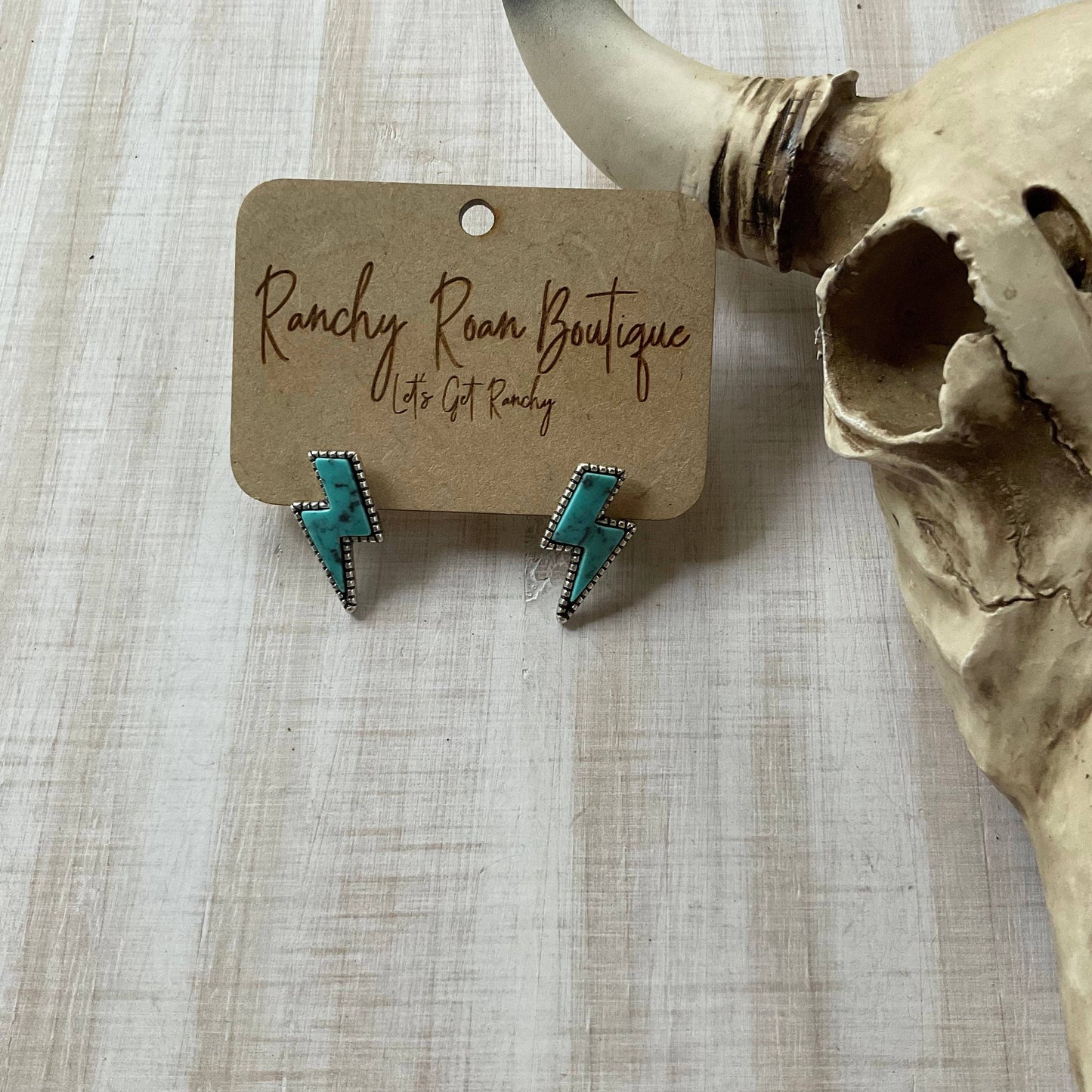 Thunder Bolt Stud Earrings - Ranchy Roan Boutique 