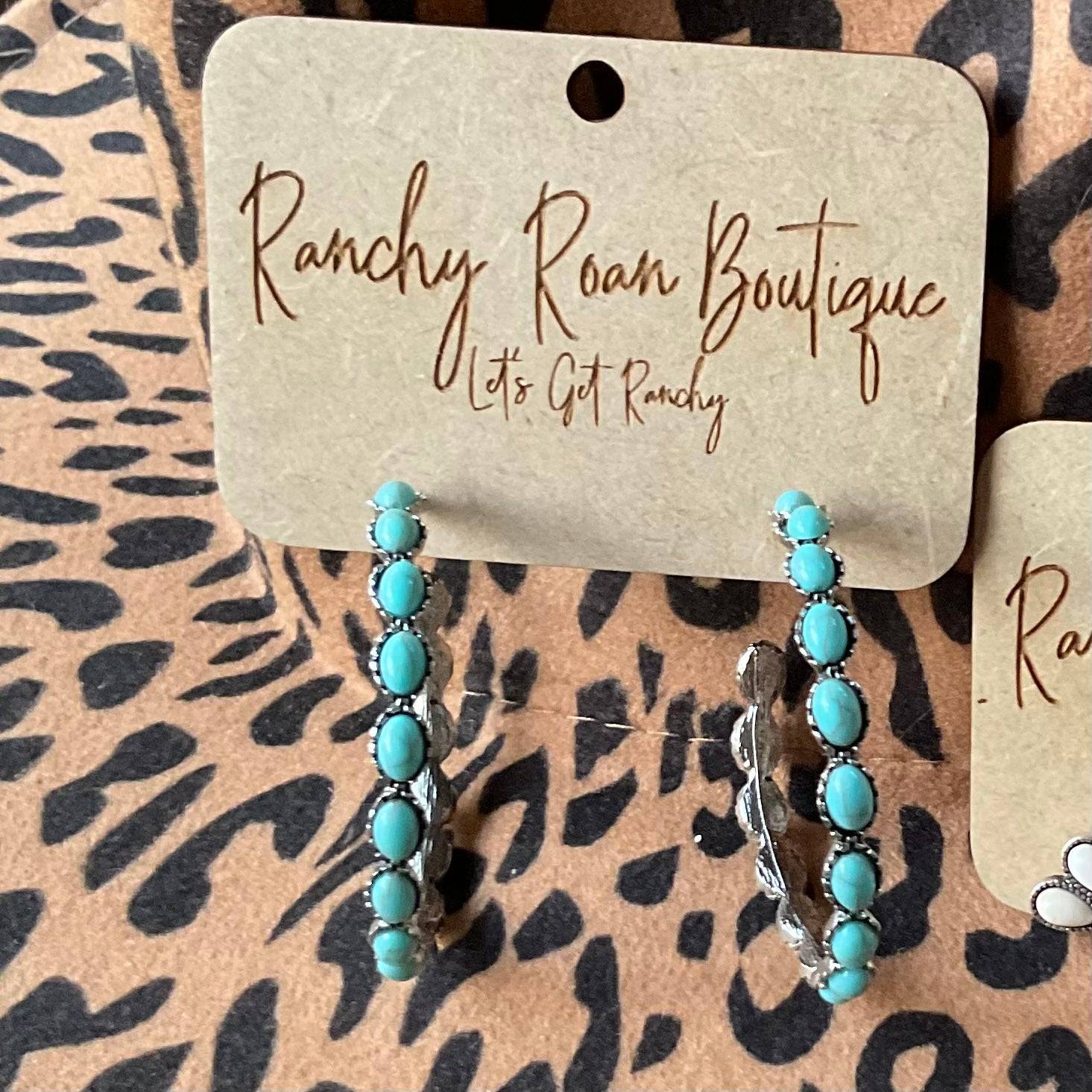 2″ Navajo Style Texture Hoop Western Earrings - Ranchy Roan Boutique 