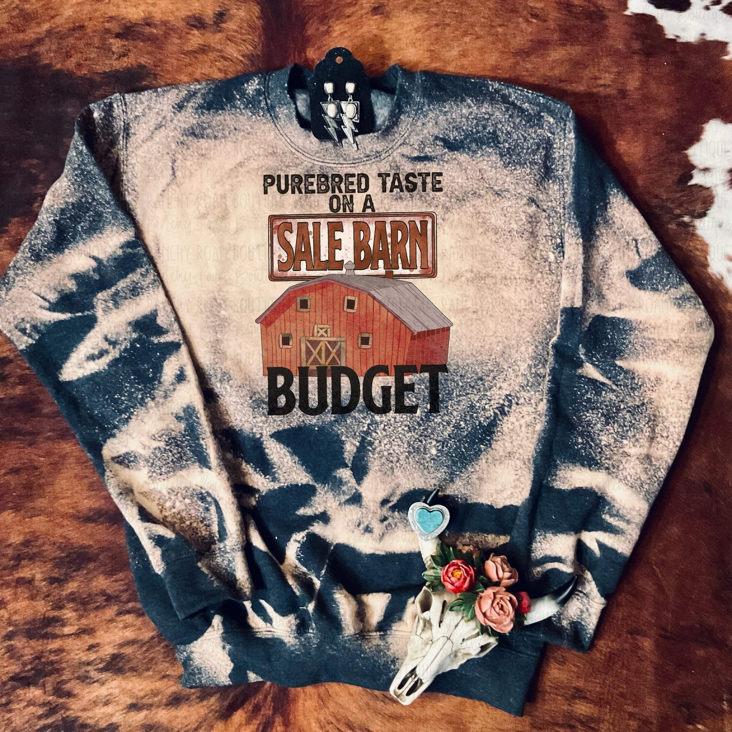 Sale Barn Budget Sweatshirt - Ranchy Roan Boutique 