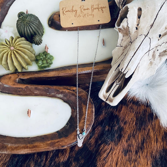 Western Horse Head Pendant Necklace - Ranchy Roan Boutique 