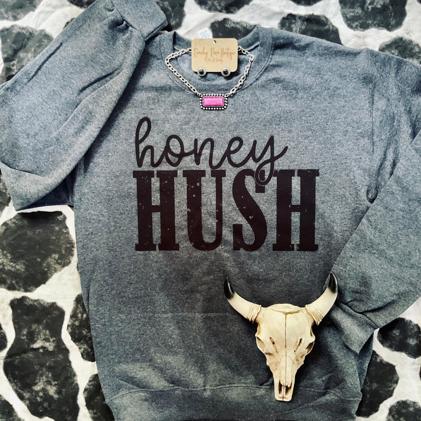 Honey Hush Sweatshirt - Ranchy Roan Boutique 