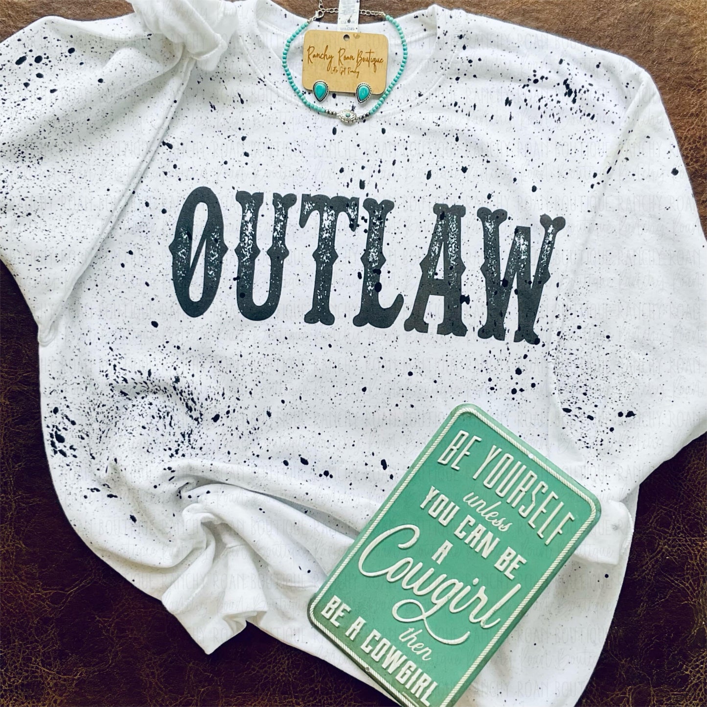 Outlaw Distressed Sweatshirt.