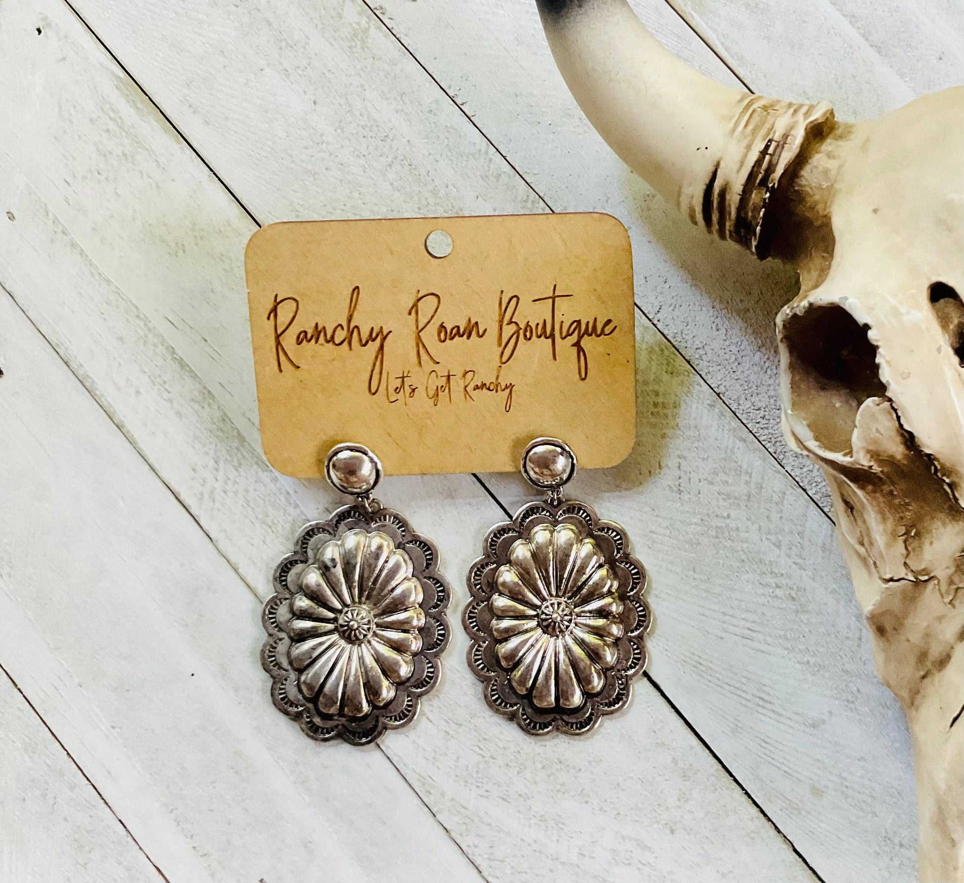 Concho Stud Western Earrings - Ranchy Roan Boutique 