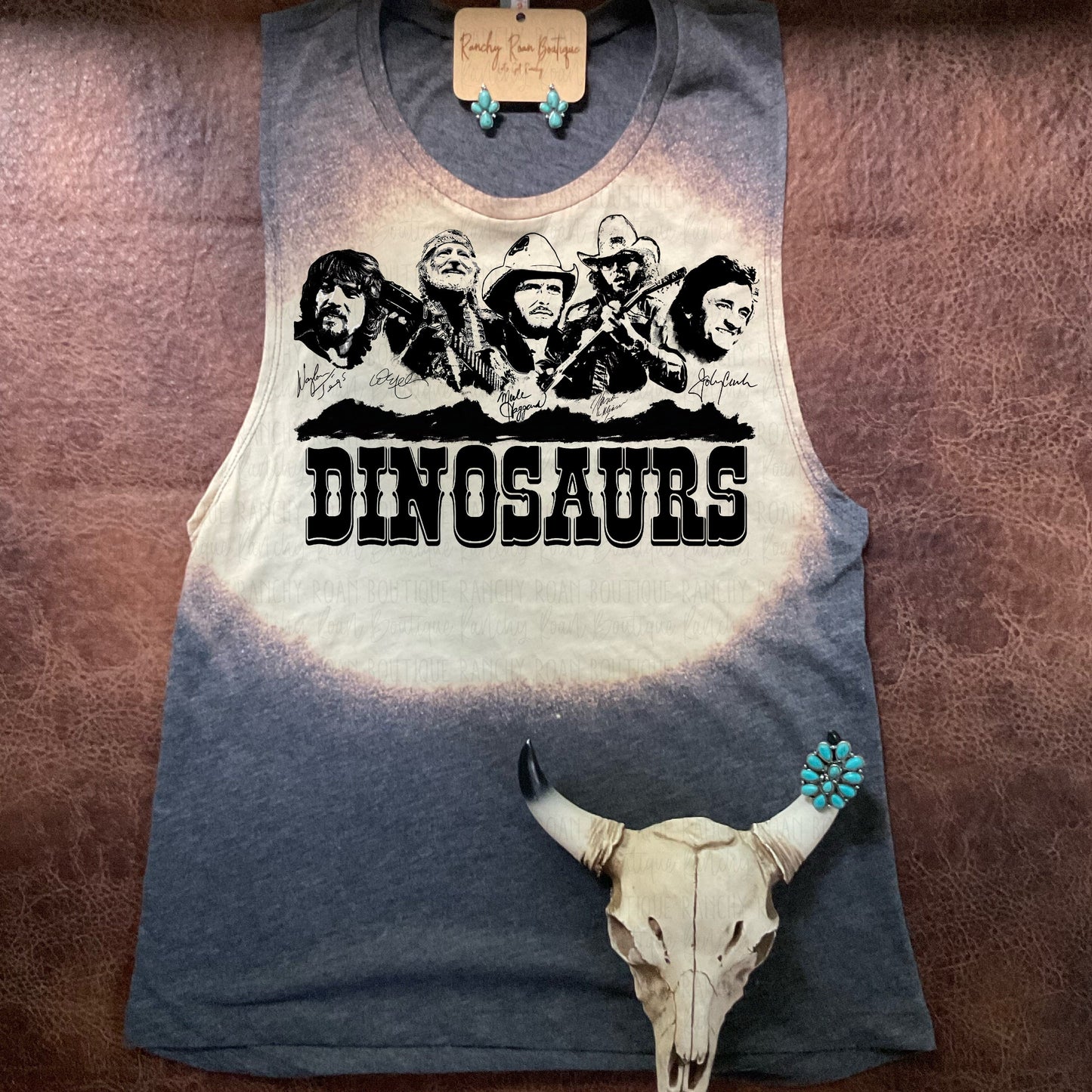 Dinosaurs Country Western Tank - Ranchy Roan Boutique 