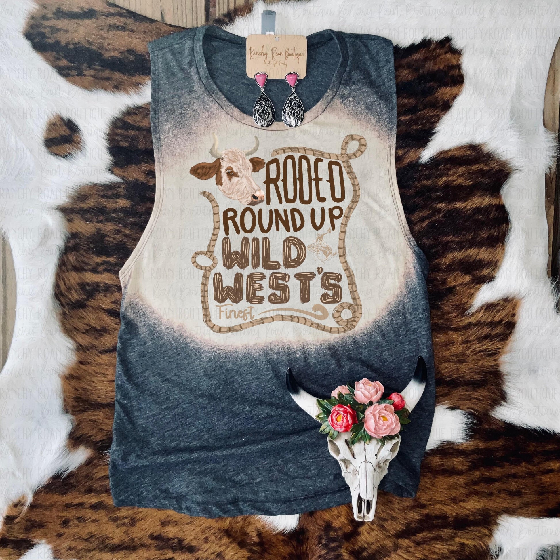 Rodeo Round Up Tank - Ranchy Roan Boutique 