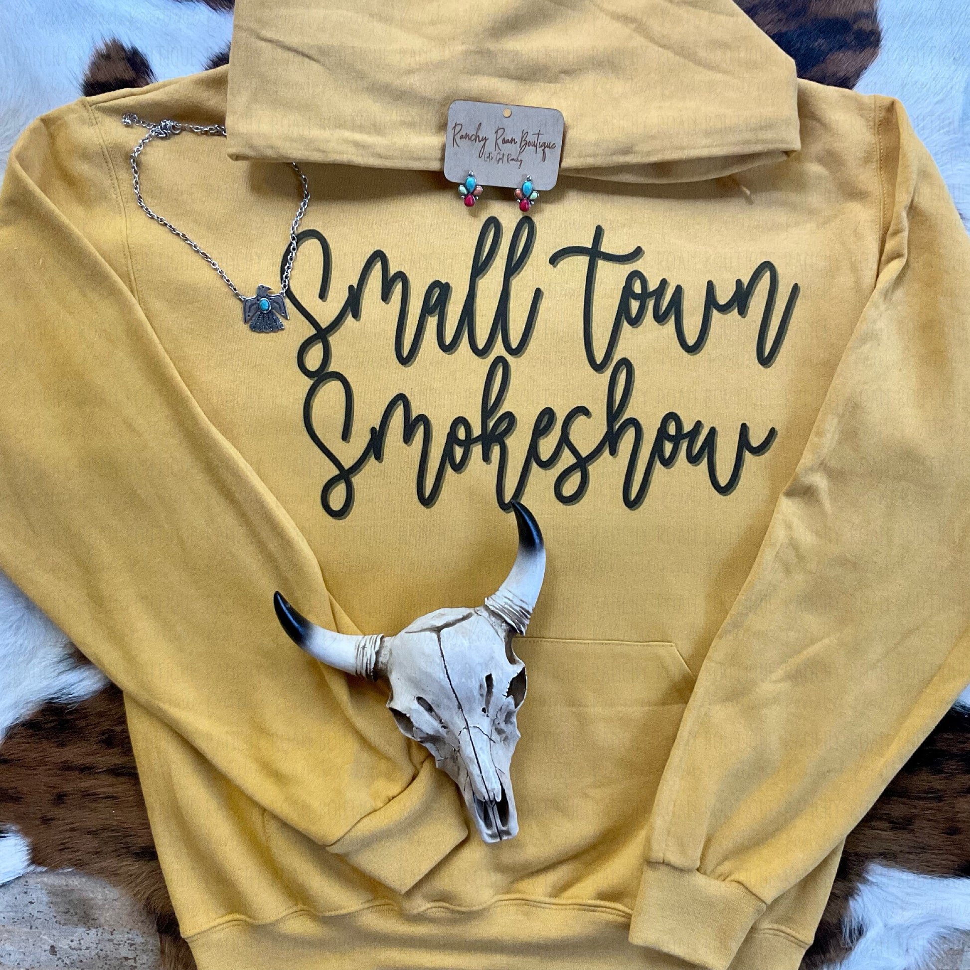 Smalltown Smokeshow Hoodie - Ranchy Roan Boutique 