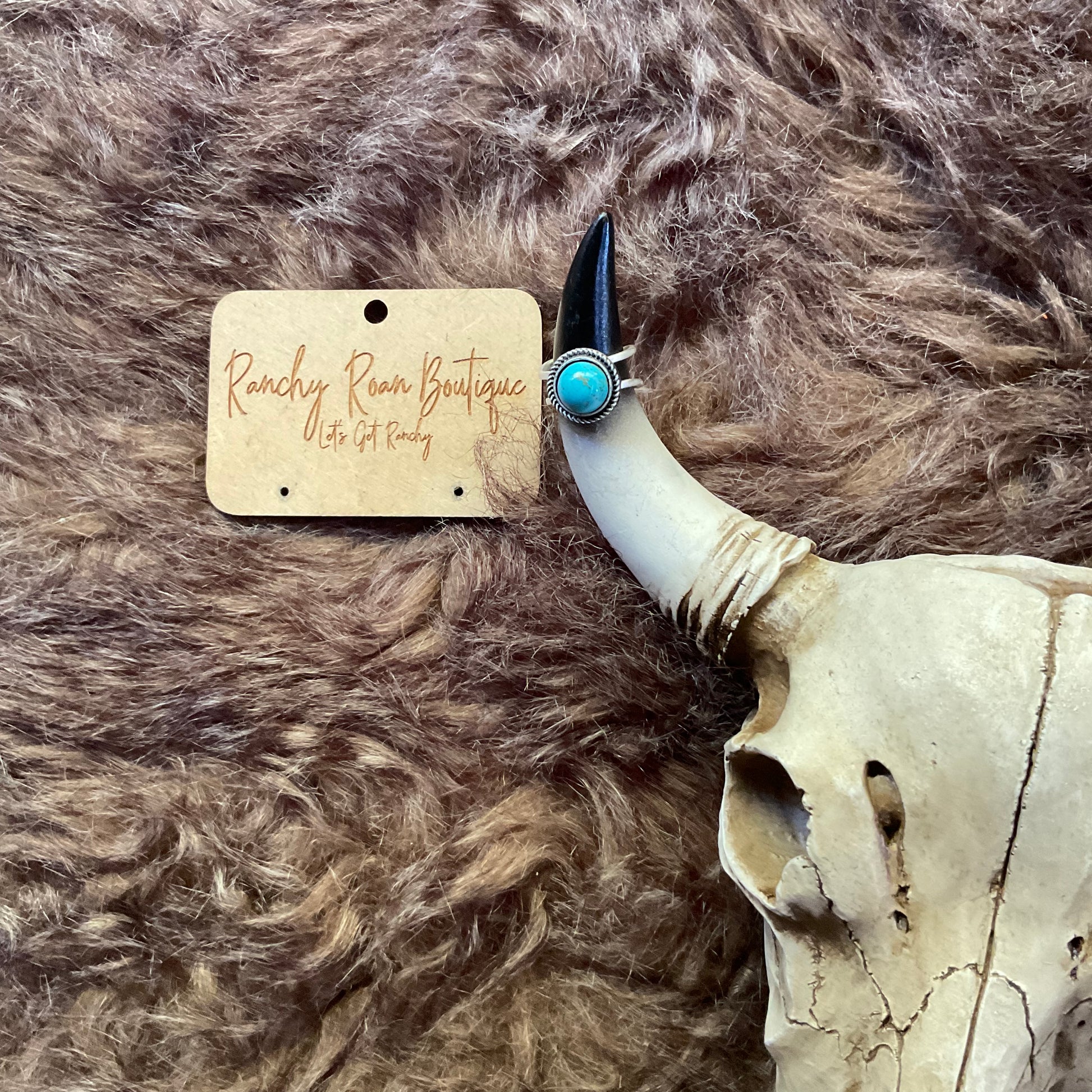 Turquoise Double Band Western Ring - Ranchy Roan Boutique 