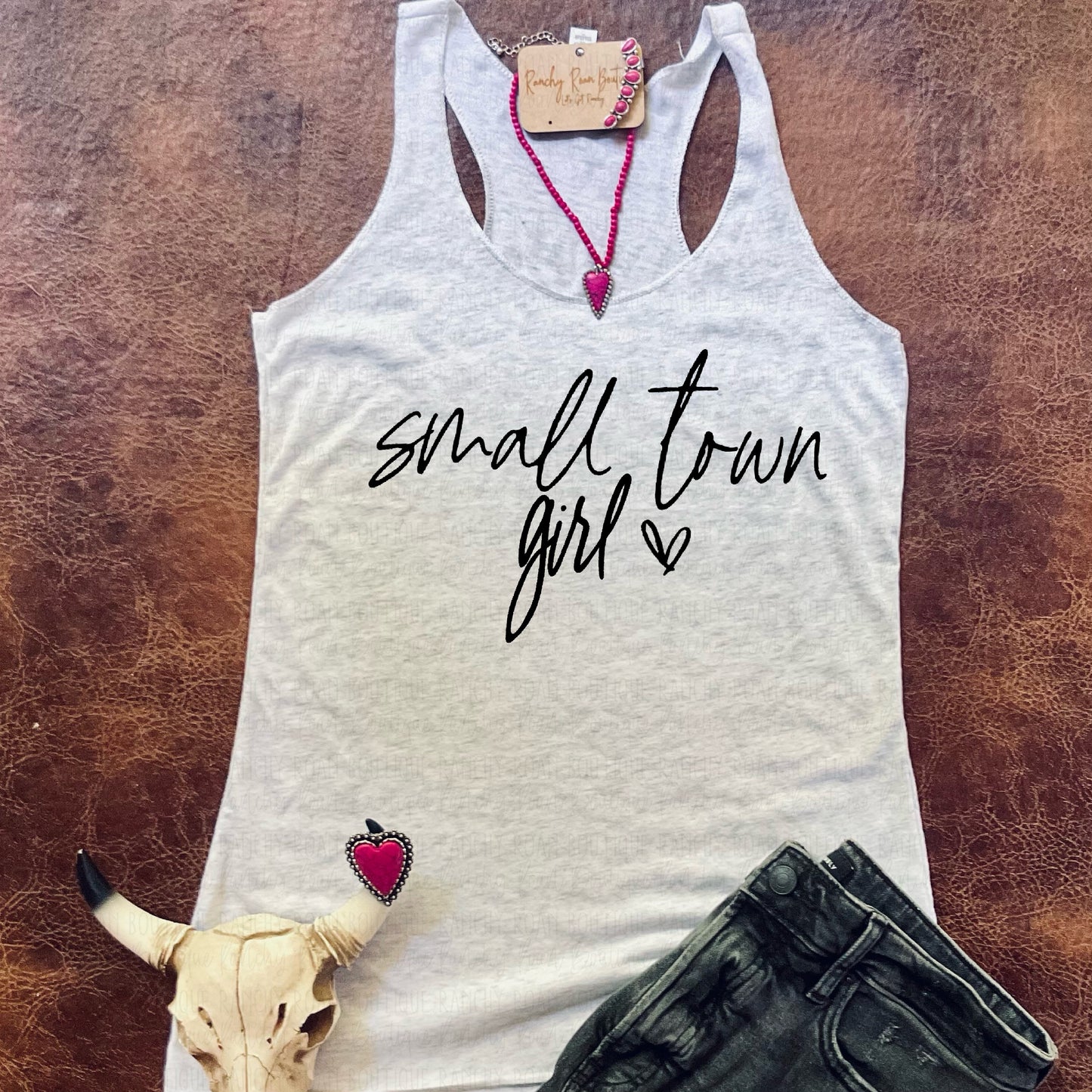 Small Town Girl Racerback Tank - Ranchy Roan Boutique 