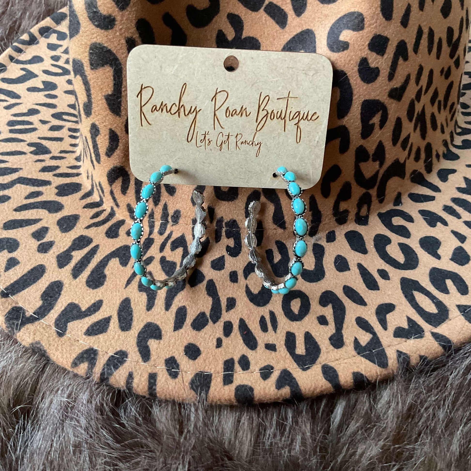 2″ Navajo Style Texture Hoop Western Earrings - Ranchy Roan Boutique 