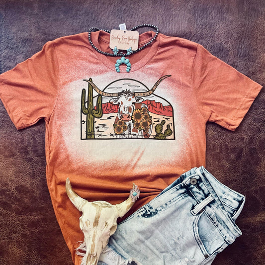 Laredo Bull Tee - Ranchy Roan Boutique 