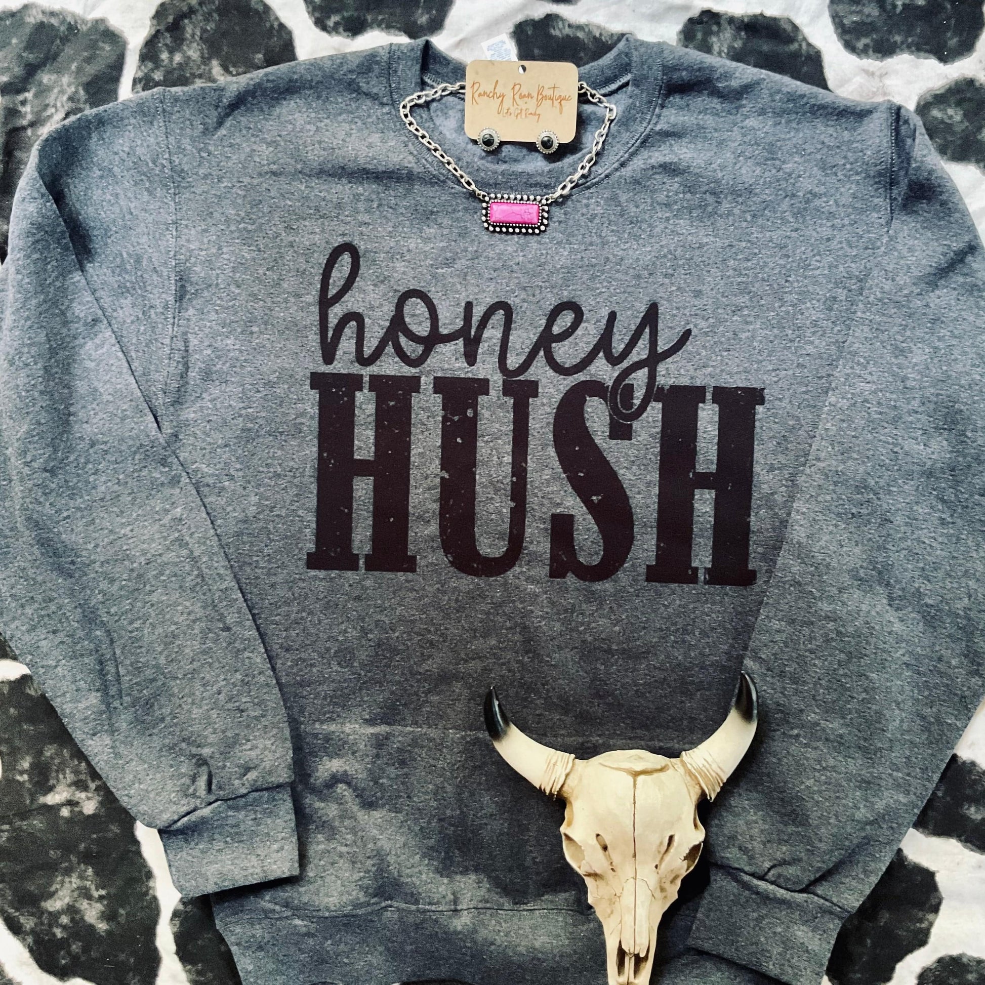 Honey Hush Sweatshirt - Ranchy Roan Boutique 