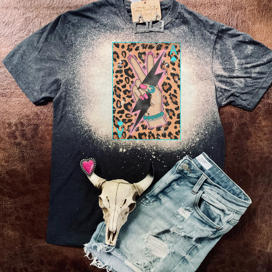 Leopard Aces Western Tee - Ranchy Roan Boutique 