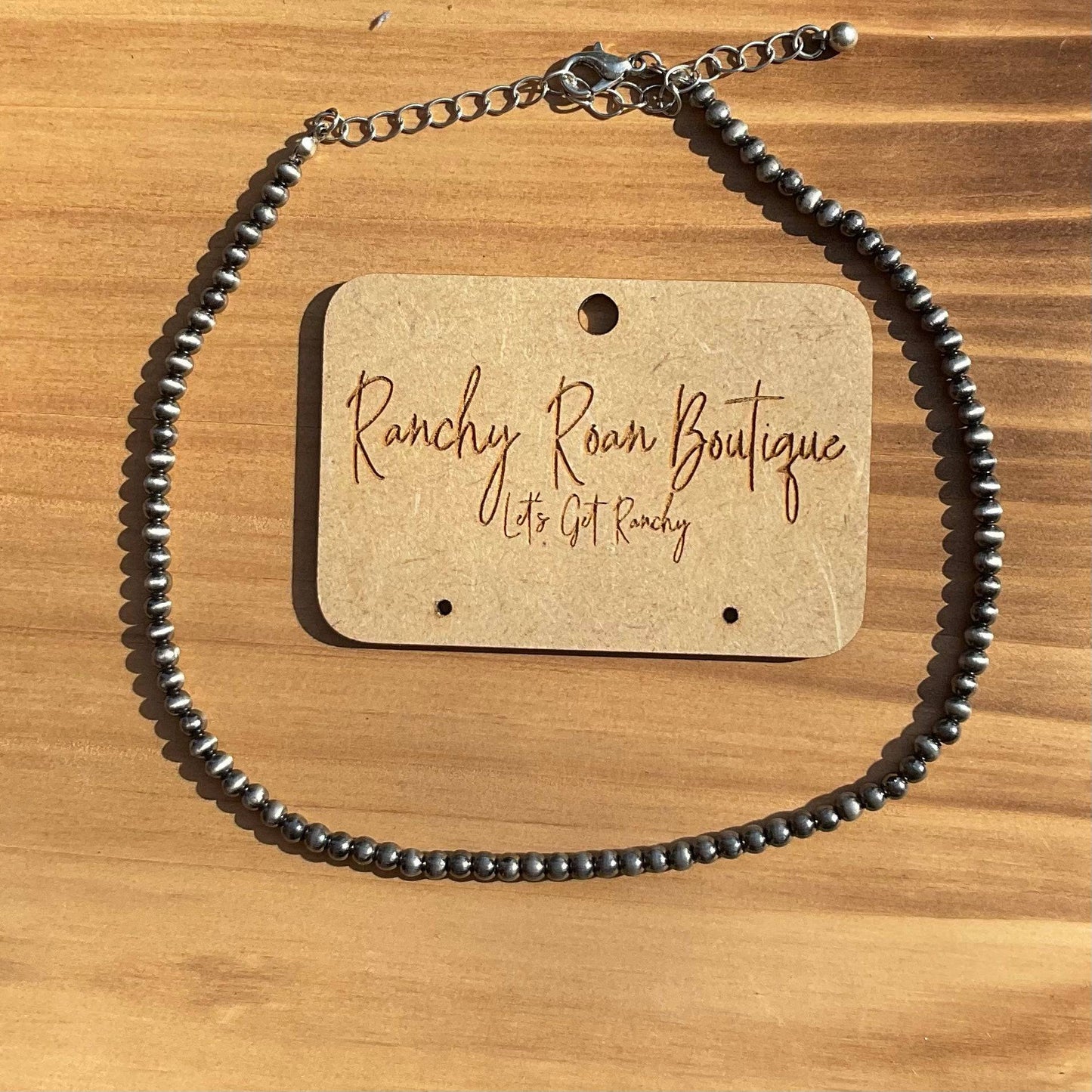 4mm Navajo Style Pearl Choker Necklace - Ranchy Roan Boutique 