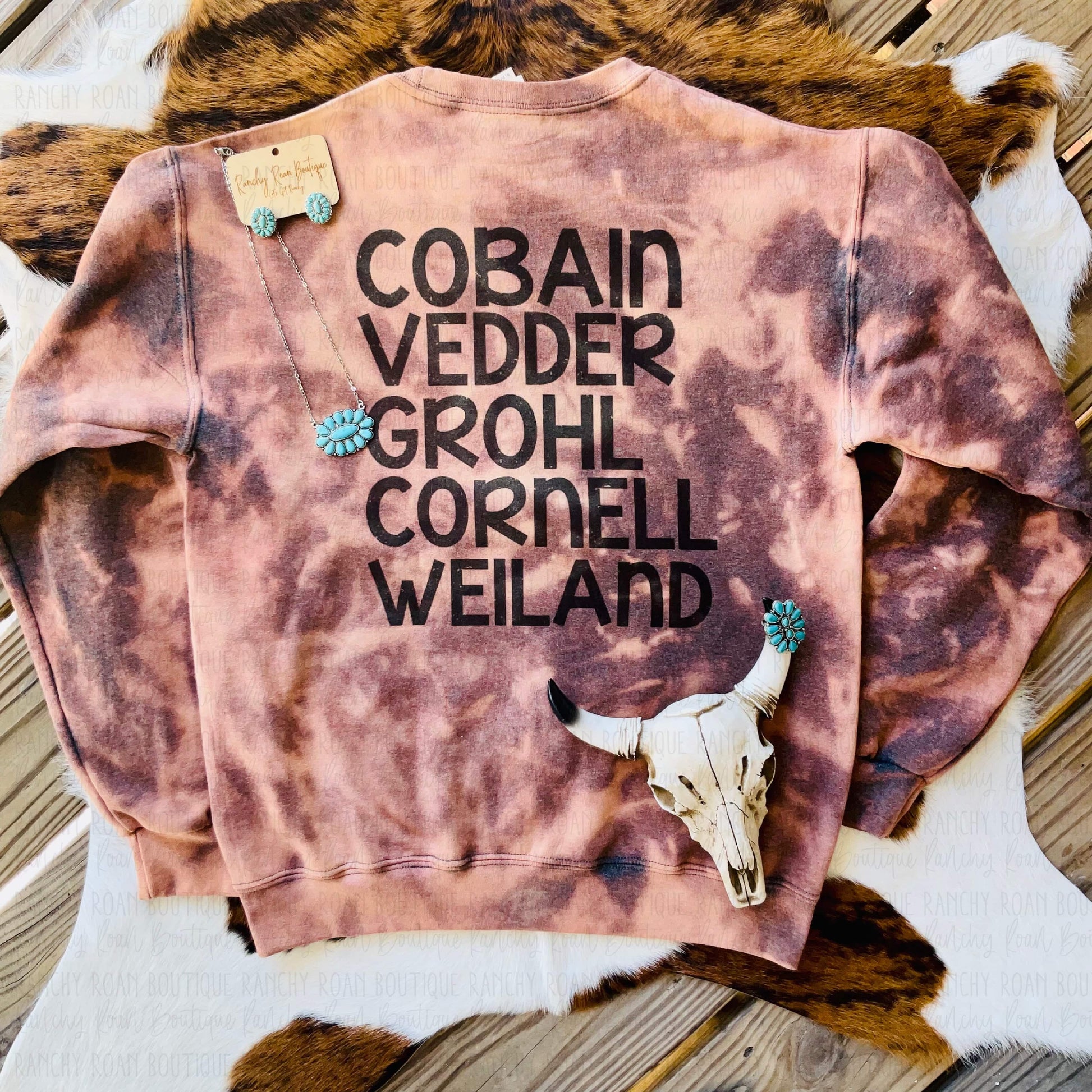 Grunge Distressed Sweatshirt - Ranchy Roan Boutique 