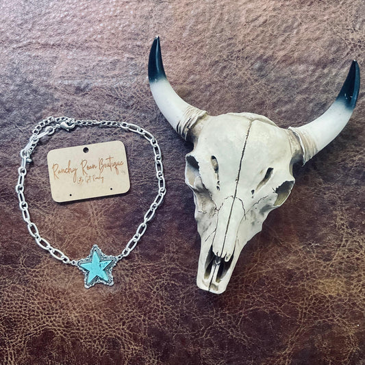 Lone Star Natural Stone Western Chain Pendant - Ranchy Roan Boutique 