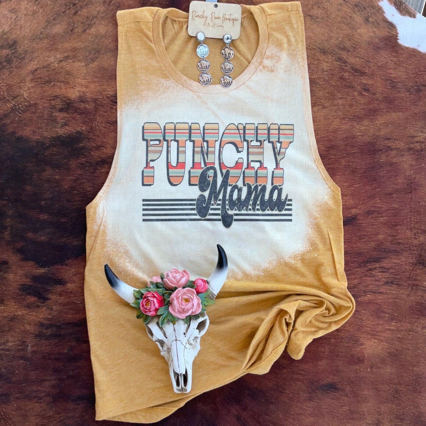 Punchy Western Mama Serape Festival Tank - Ranchy Roan Boutique 