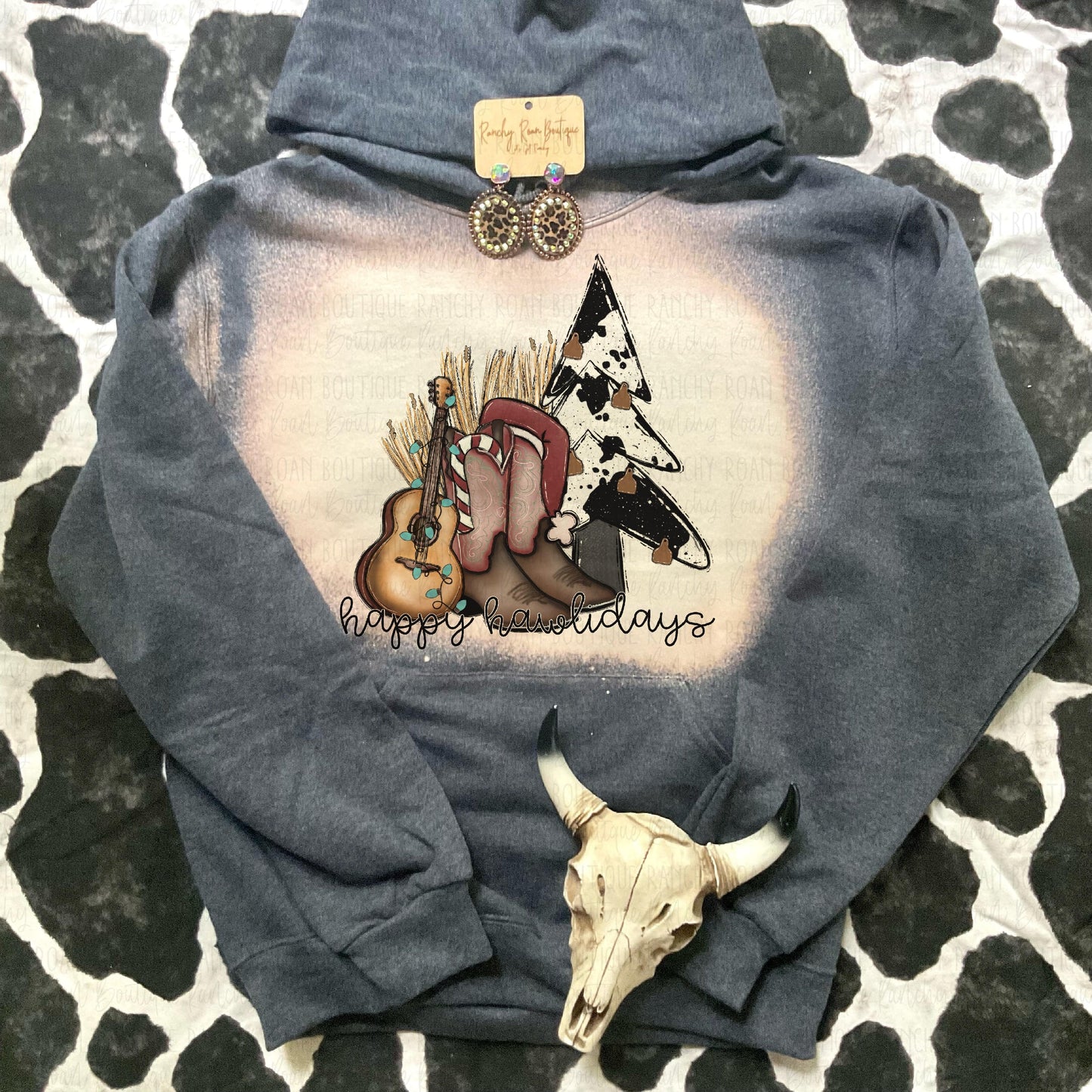 Happy Hawlidays Western Hoodie - Ranchy Roan Boutique 