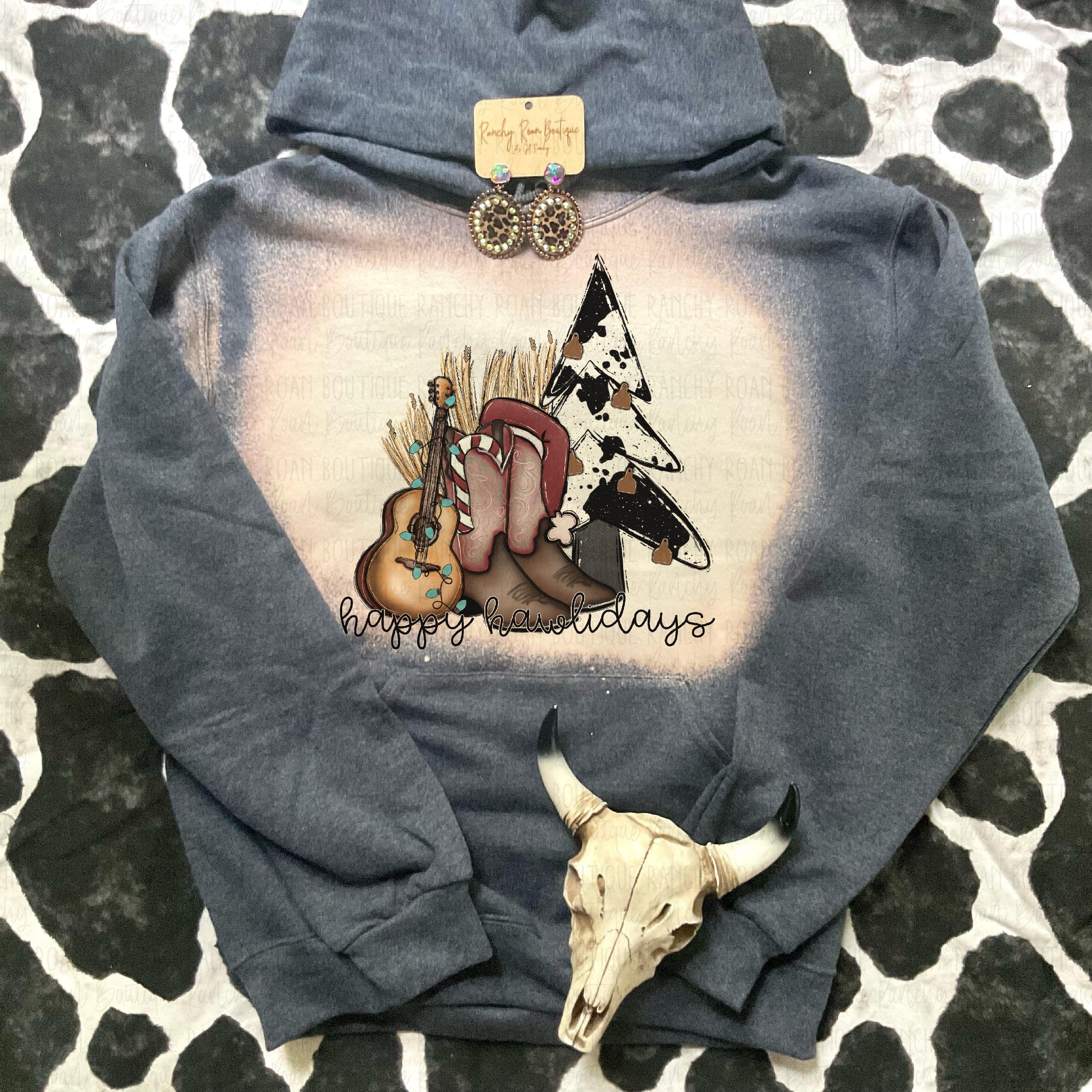 Happy Hawlidays Western Hoodie - Ranchy Roan Boutique 