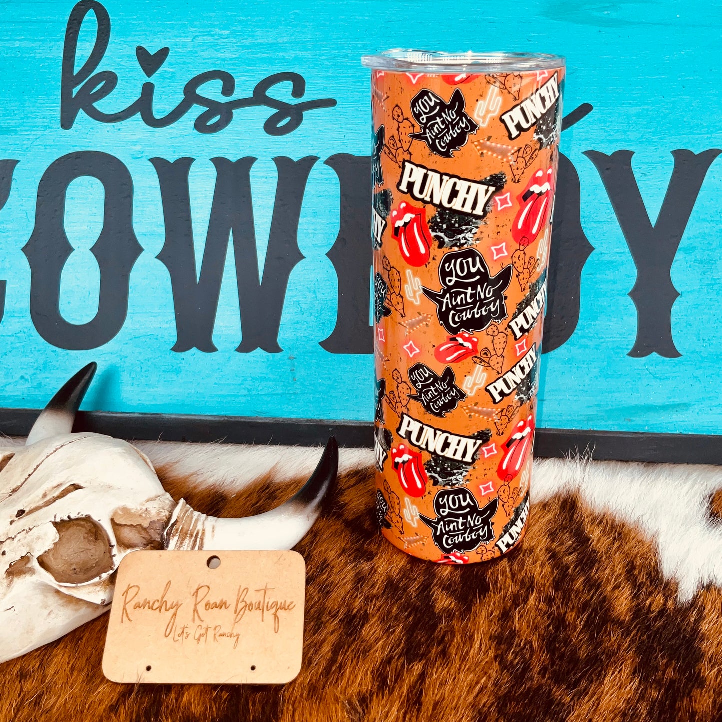 You Ain’t Punchy Western 20oz Skinny Tumbler - Ranchy Roan Boutique 